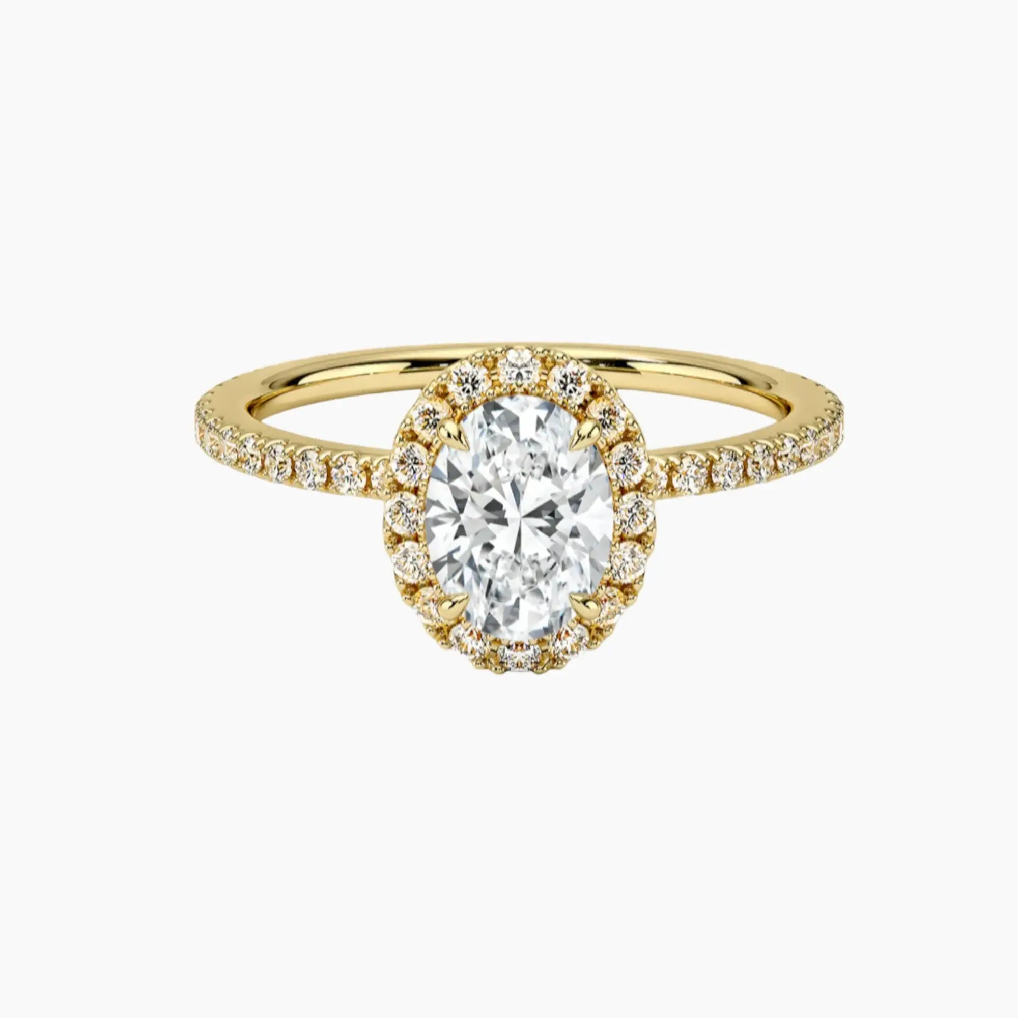 OBSER178 - Cassiopeia Pave Halo Oval engagement ring setting view 7