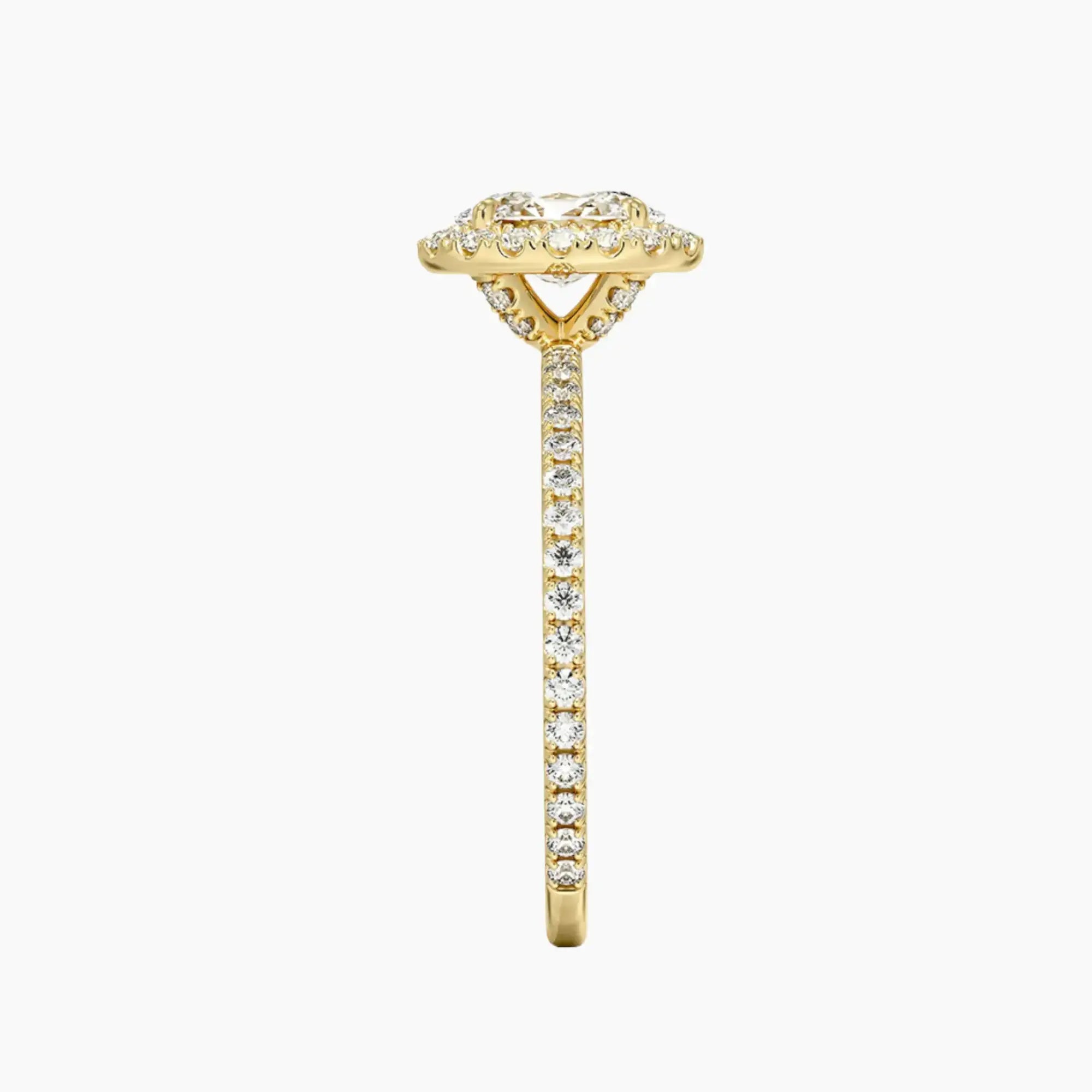 OBSER178 - Cassiopeia Pave Halo Oval engagement ring setting view 9