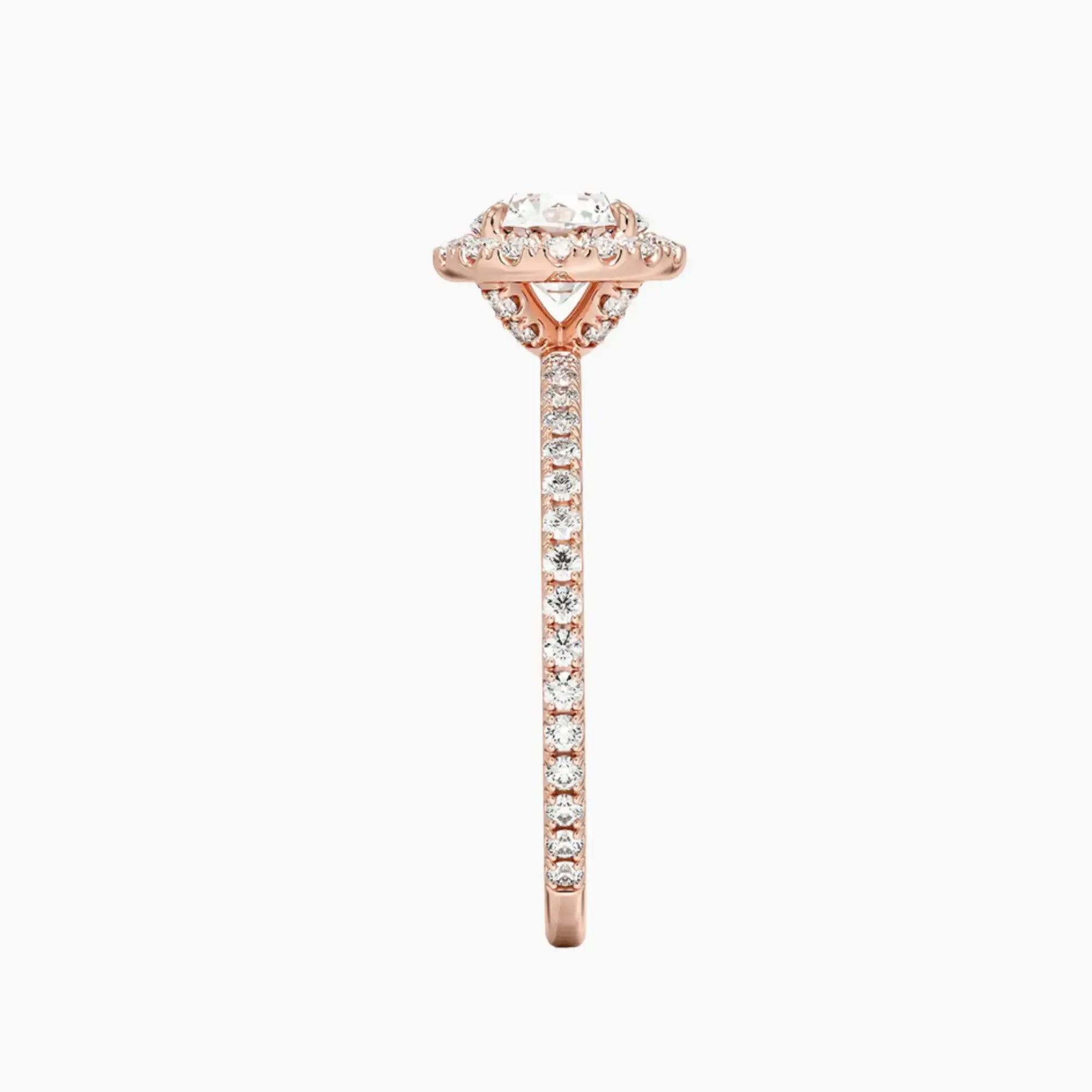 OBSER532 - Cassiopeia Pave Halo Round engagement ring setting view 6