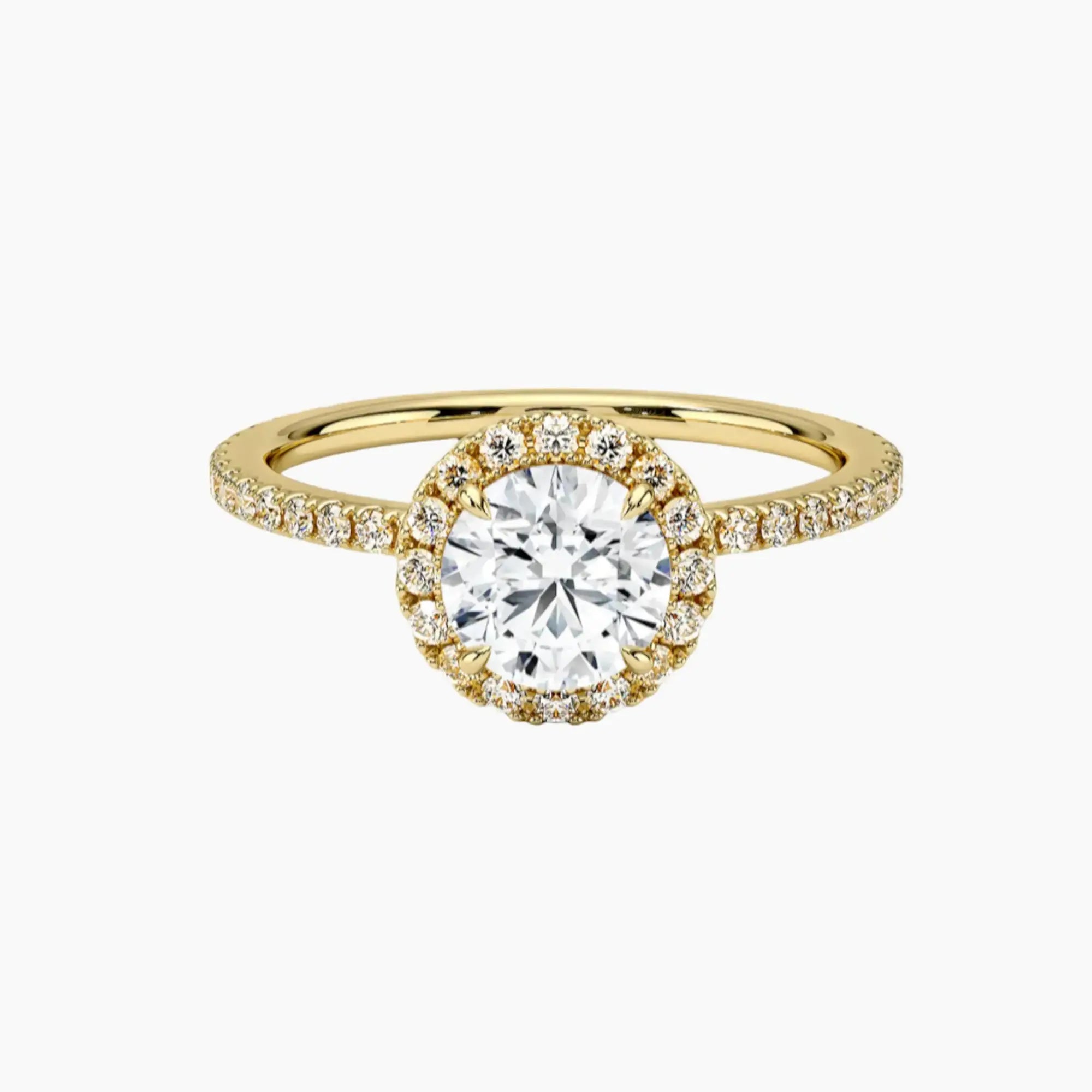 OBSER532 - Cassiopeia Pave Halo Round engagement ring setting view 7