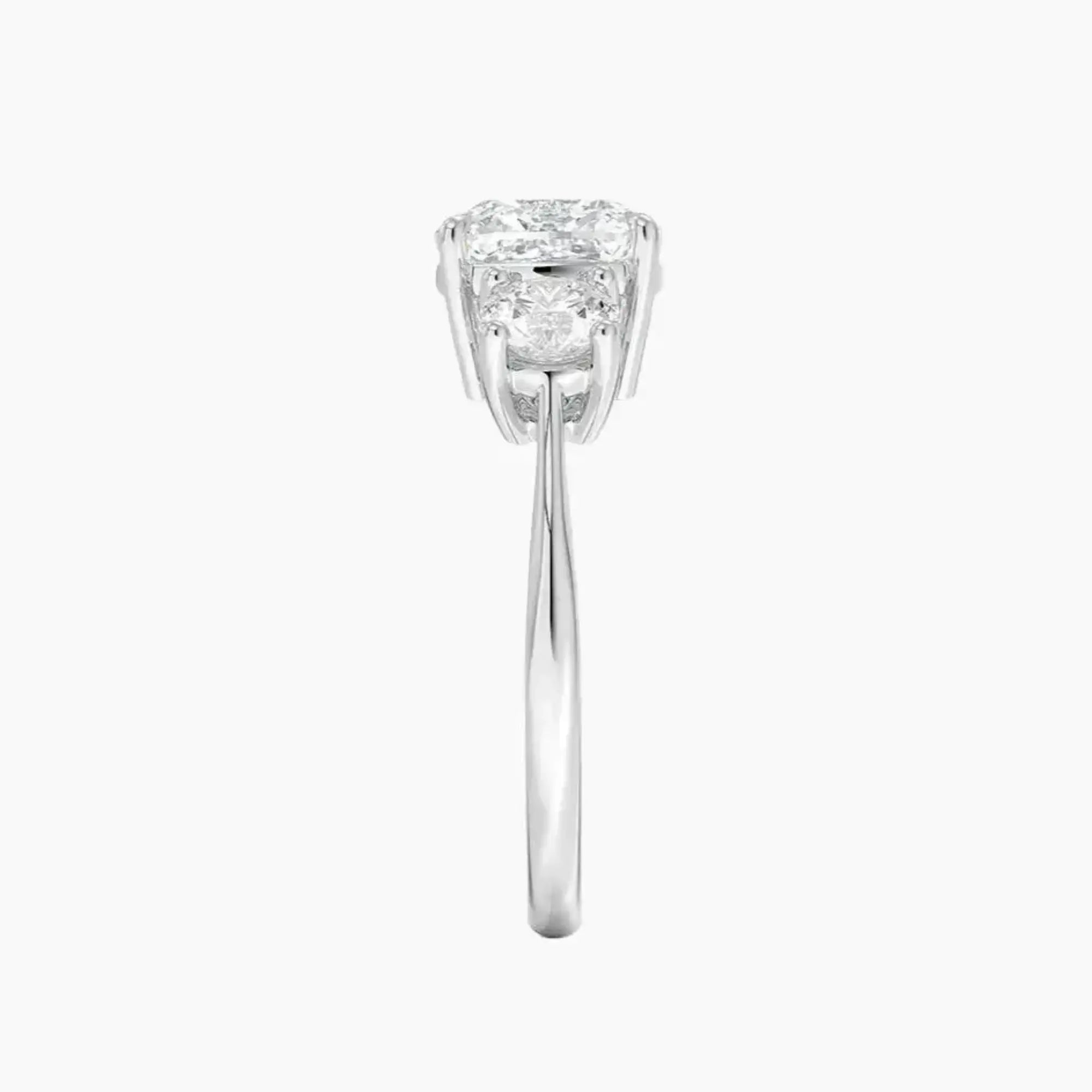 OBSER602 - Seraphina Three Stone Cushion engagement ring setting view 3