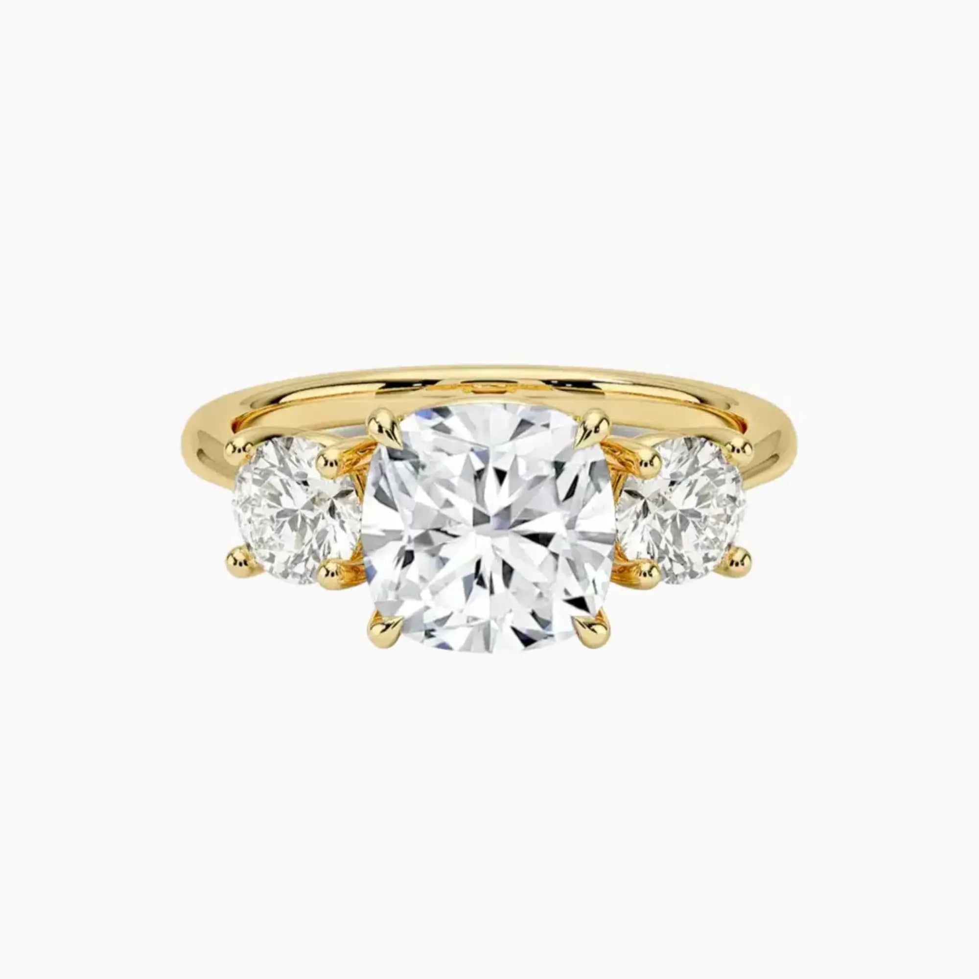 OBSER602 - Seraphina Three Stone Cushion engagement ring setting view 7