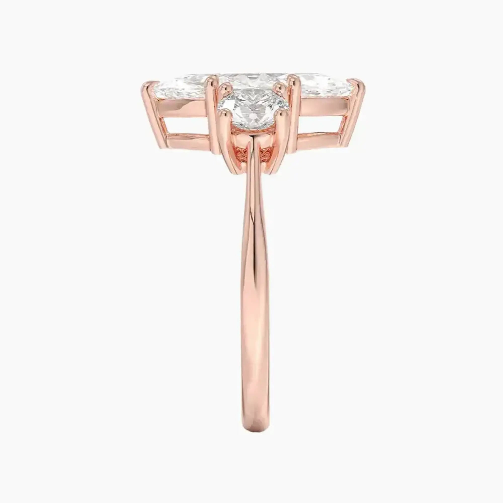 OBSER598 - Seraphina Three Stone Marquise engagement ring setting view 6