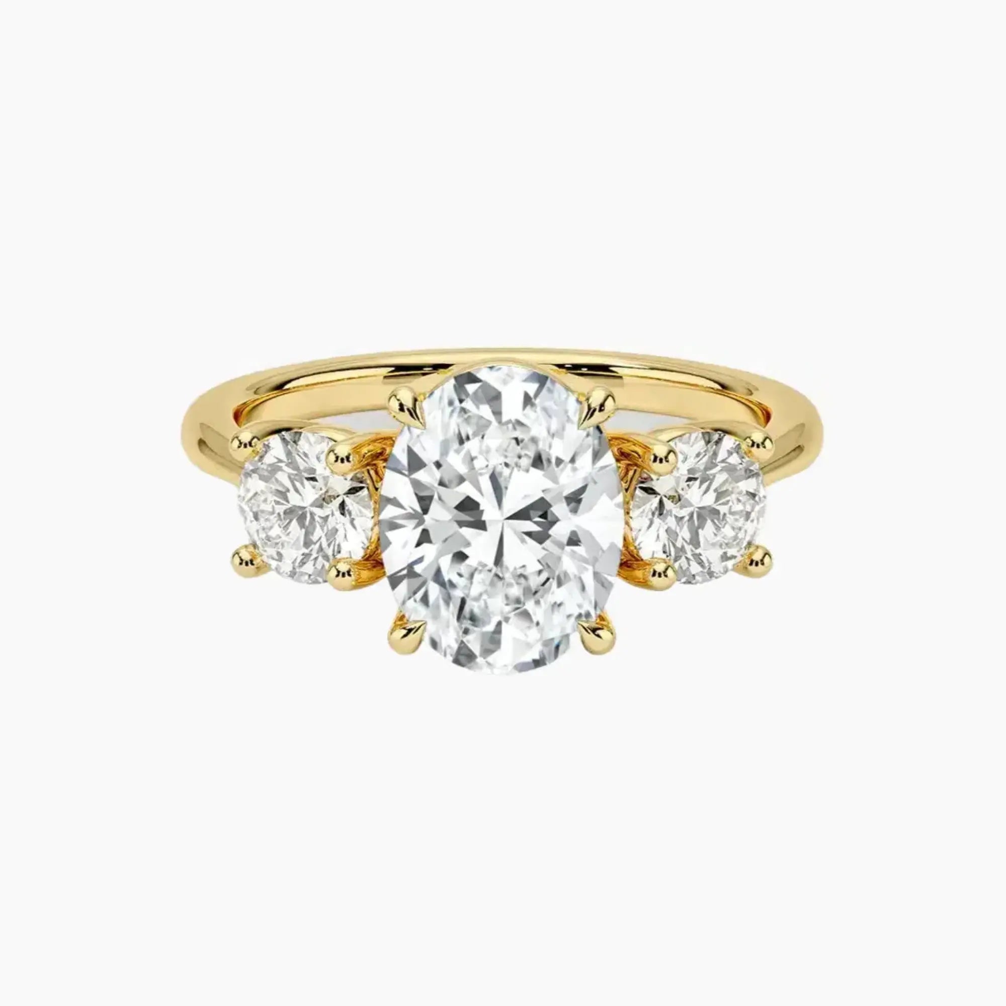 OBSER603 - Seraphina Three Stone Oval engagement ring setting view 7