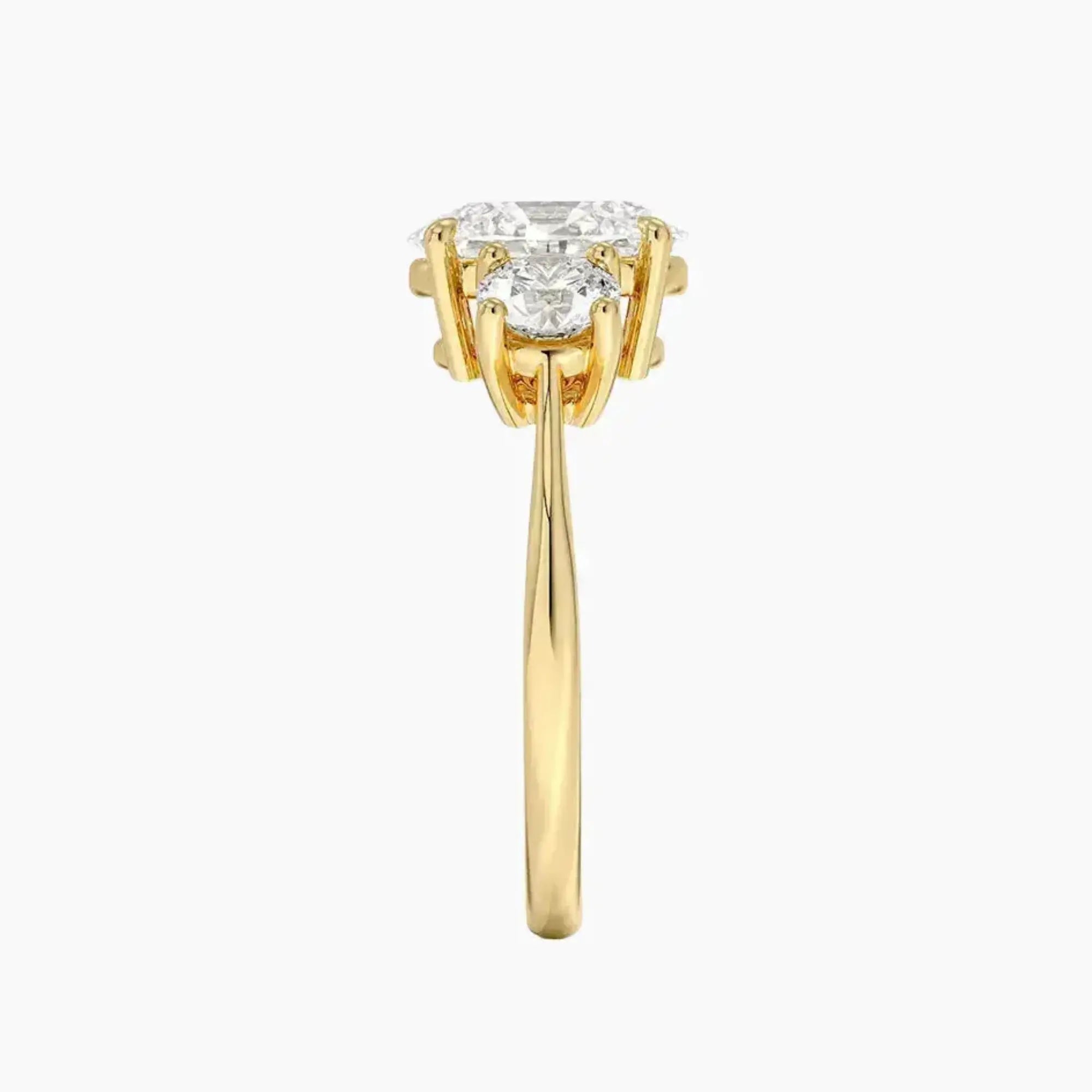 OBSER603 - Seraphina Three Stone Oval engagement ring setting view 9