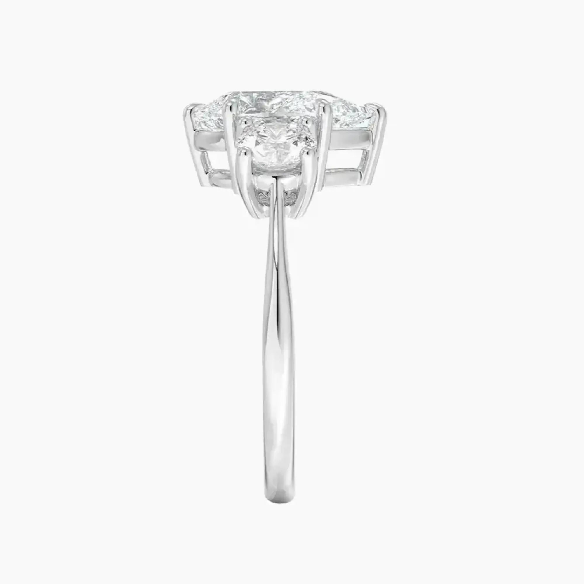 OBSER601 - Seraphina Three Stone Pear engagement ring setting view 3