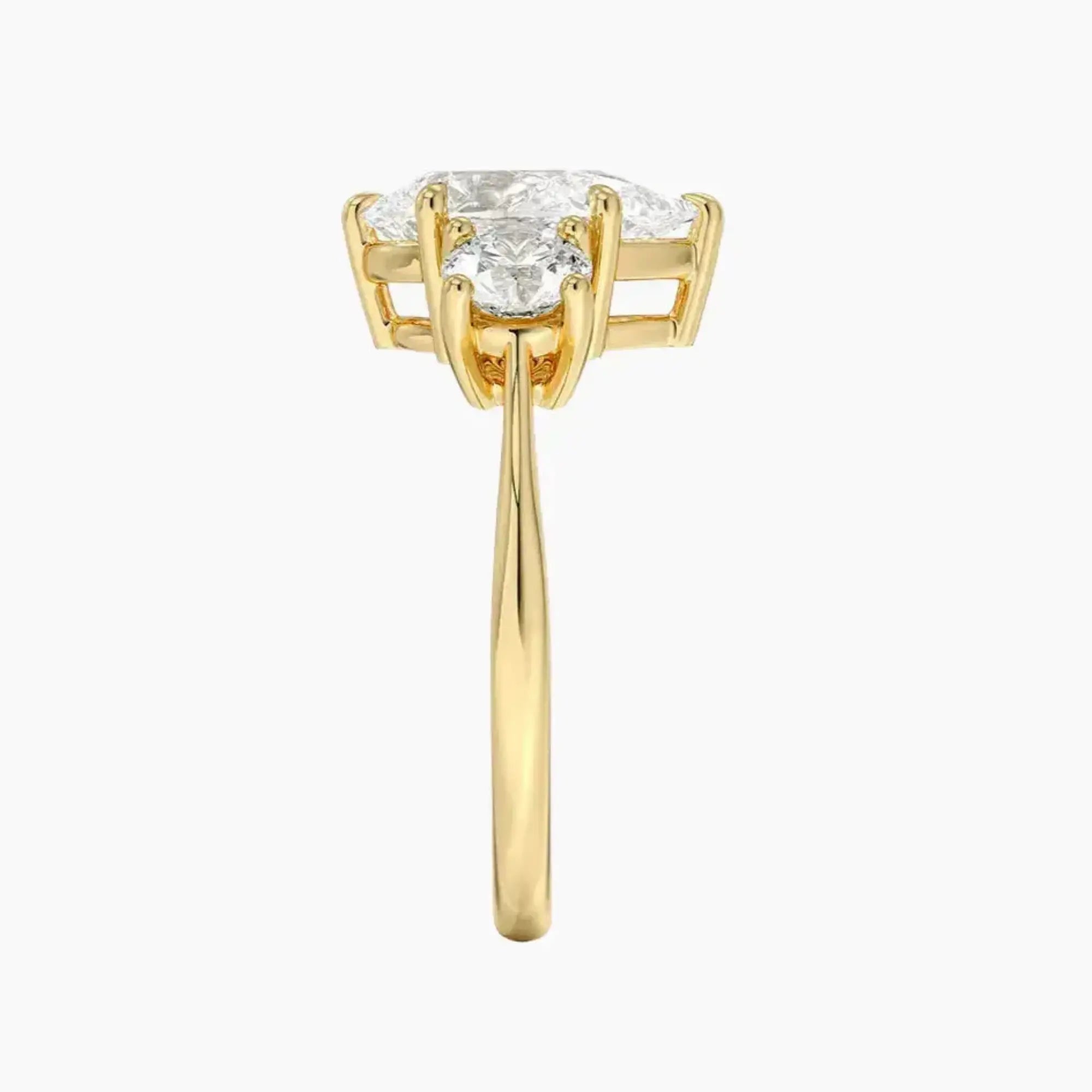 OBSER601 - Seraphina Three Stone Pear engagement ring setting view 9