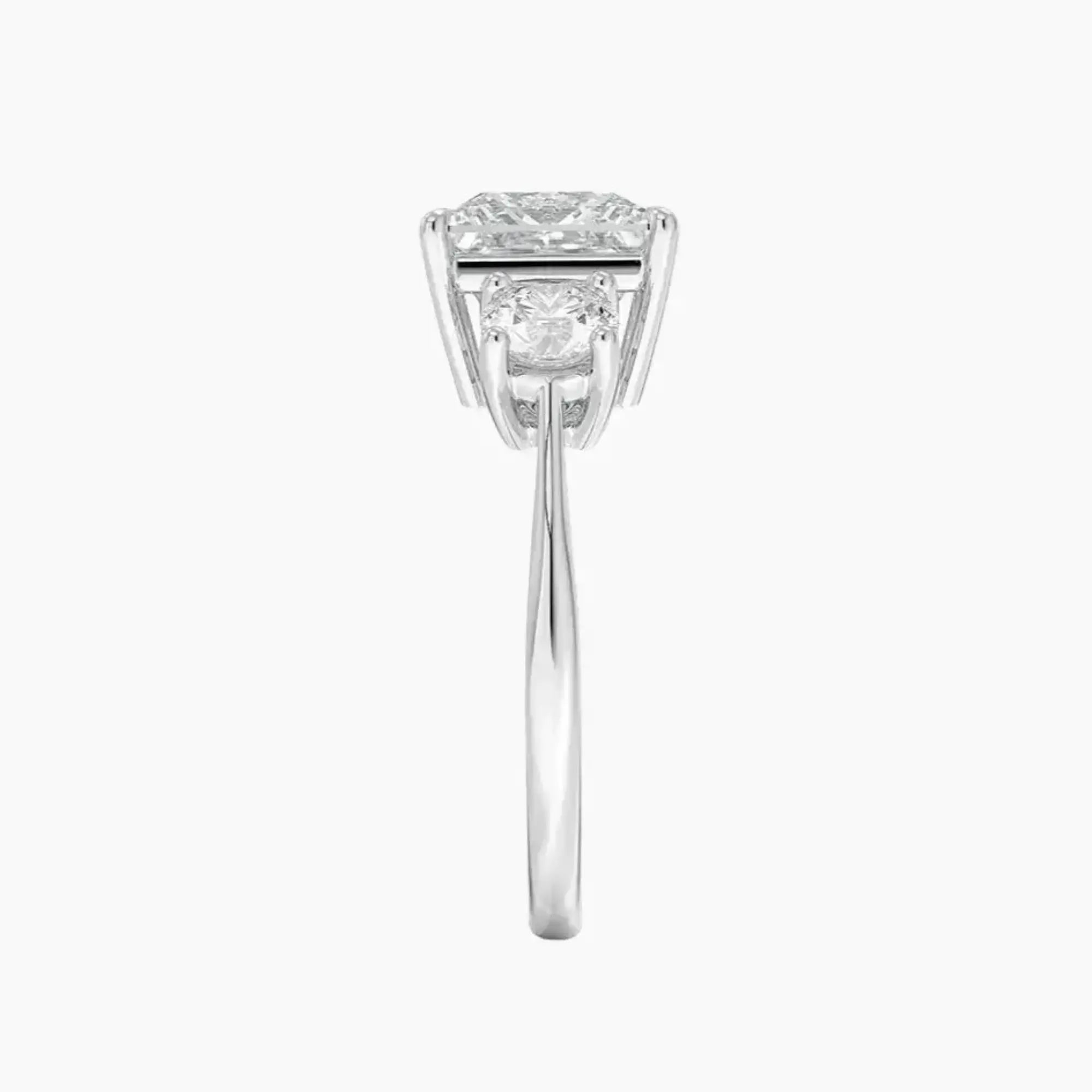 OBSER600 - Seraphina Three Stone Princess engagement ring setting view 3