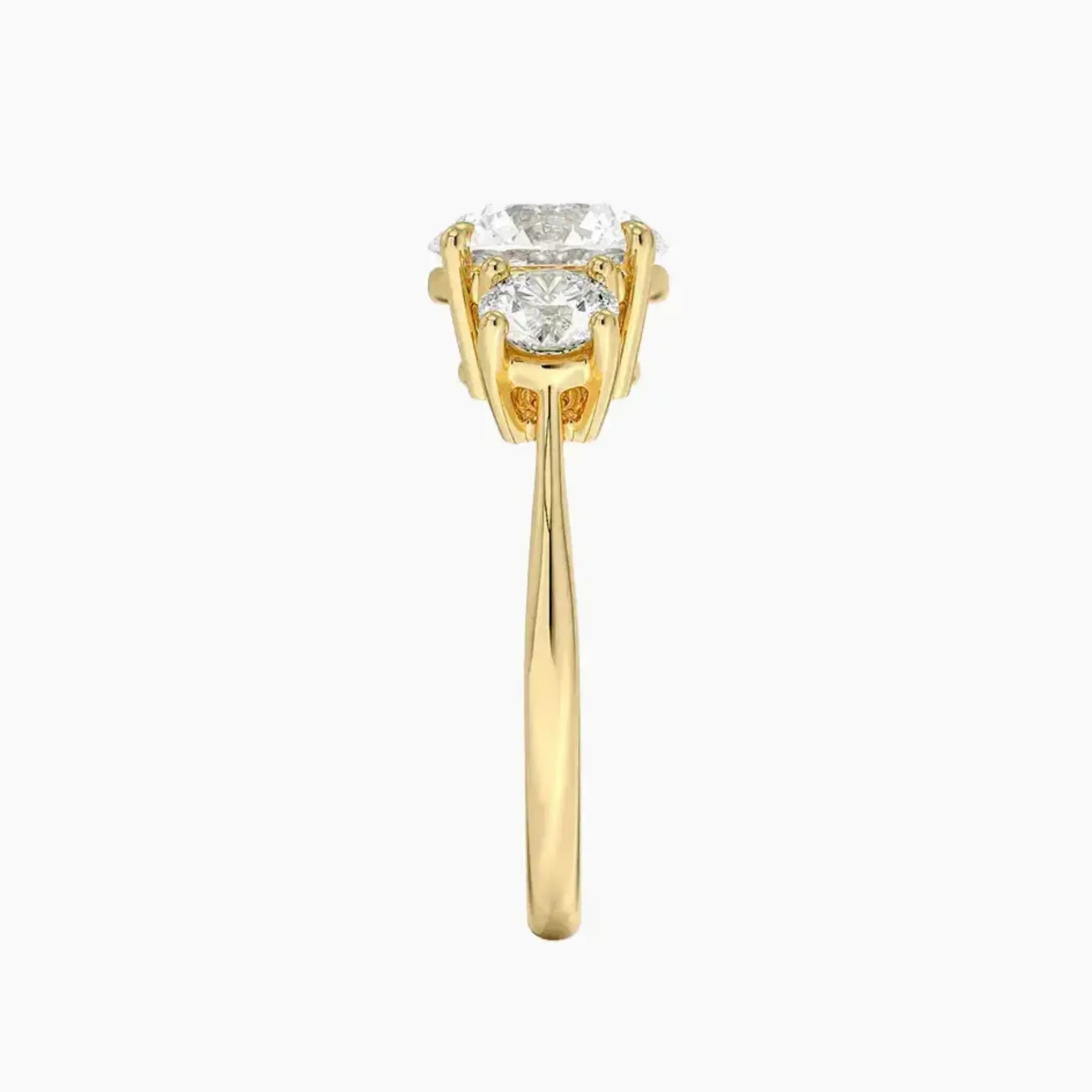 OBSER604 - Seraphina Three Stone Round engagement ring setting view 9
