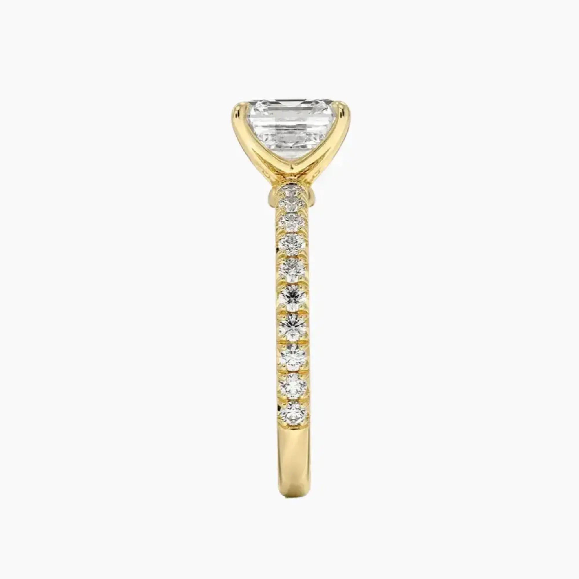 OBSER375 - Irina Solitaire Asscher engagement ring setting view 9