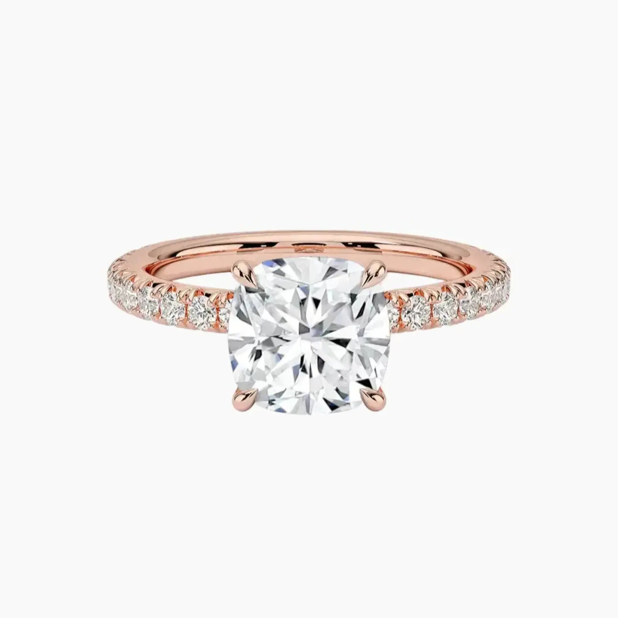 OBSER097 - Irina Solitaire Cushion engagement ring setting view 4