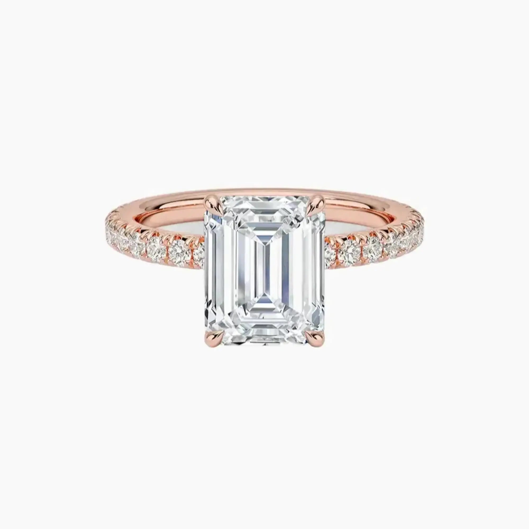 OBSER156 - Irina Solitaire Emerald engagement ring setting view 4