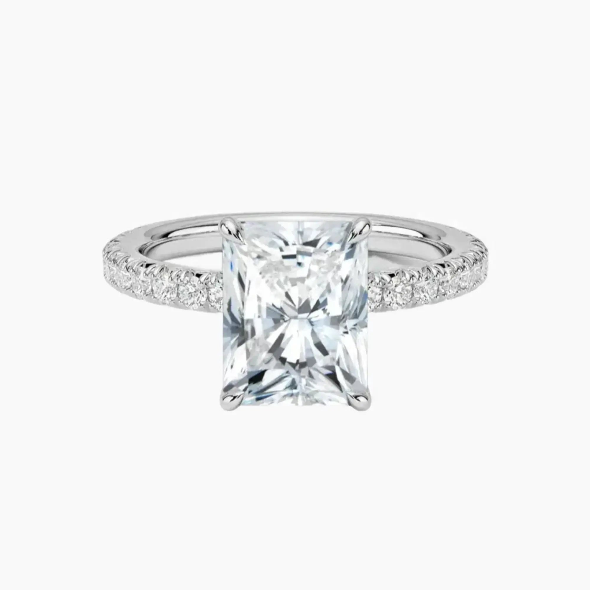 OBSER374 - Irina Solitaire Radiant engagement ring setting view 1