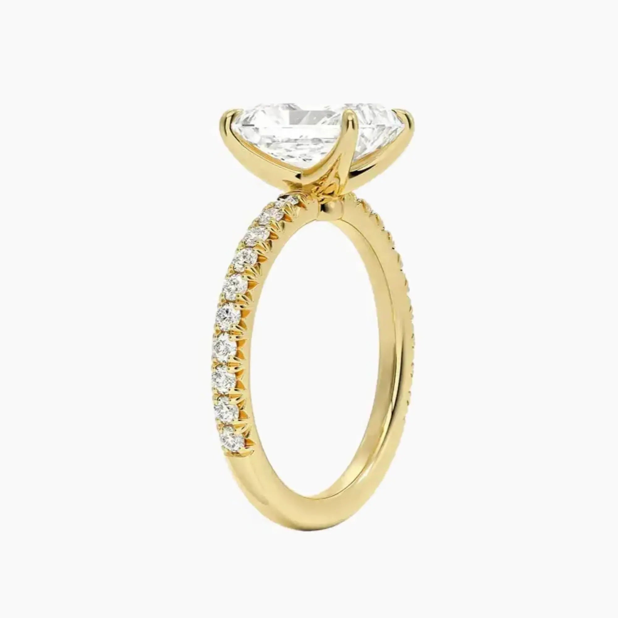 OBSER374 - Irina Solitaire Radiant engagement ring setting view 8