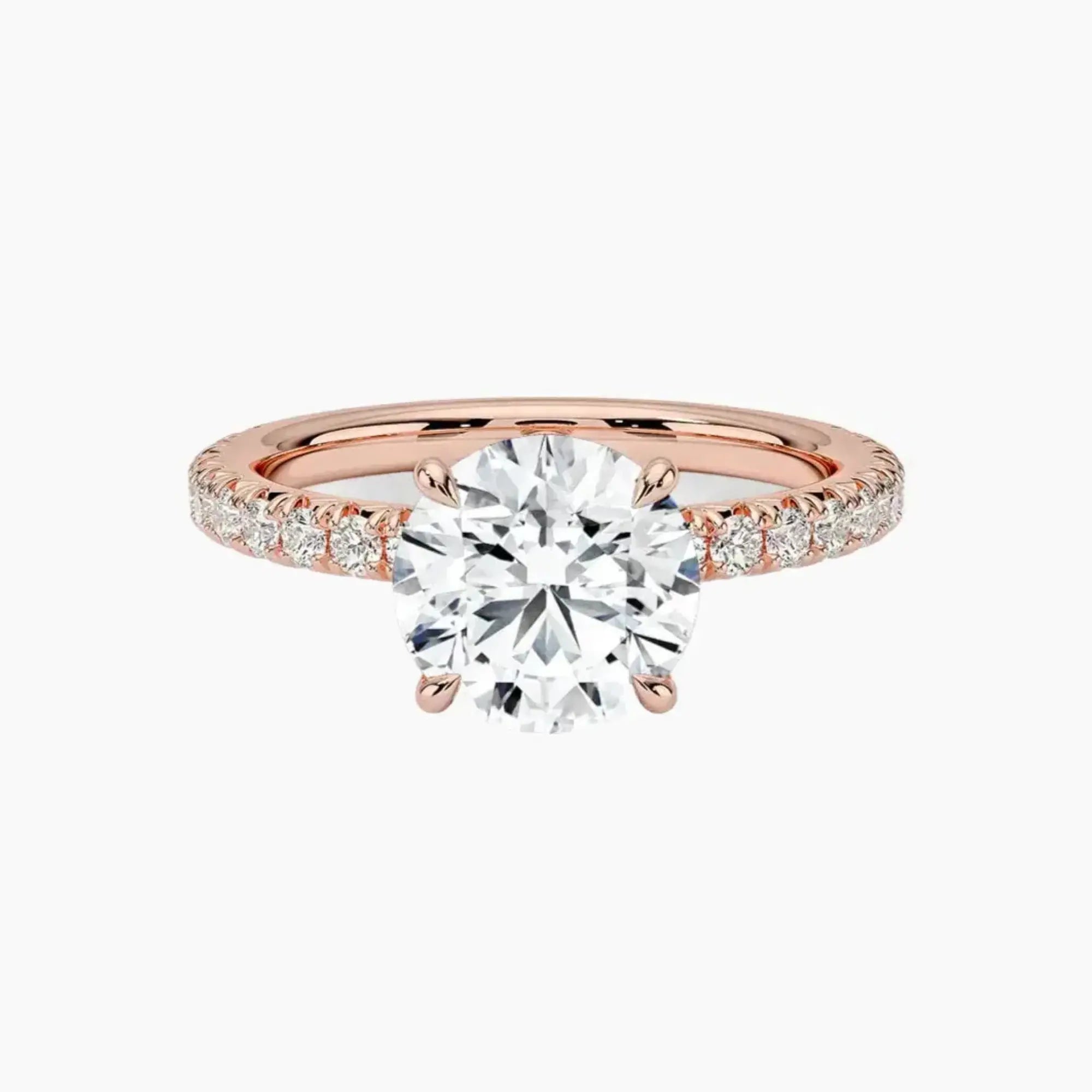 OBSER098 - Irina Solitaire Round engagement ring setting view 4