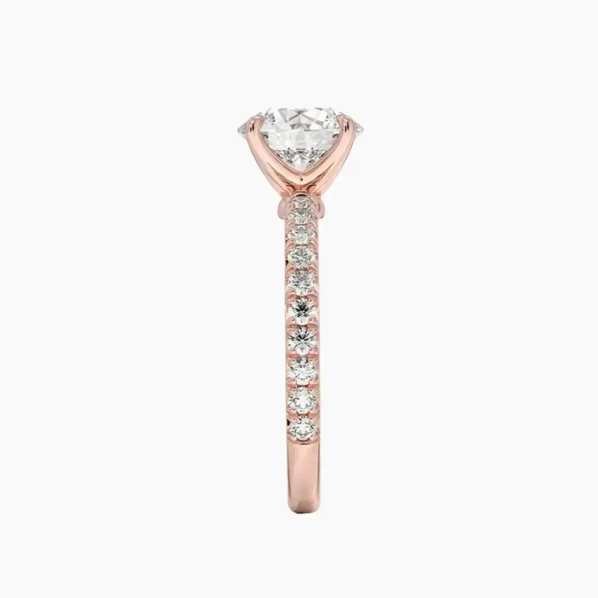 OBSER098 - Irina Solitaire Round engagement ring setting view 6