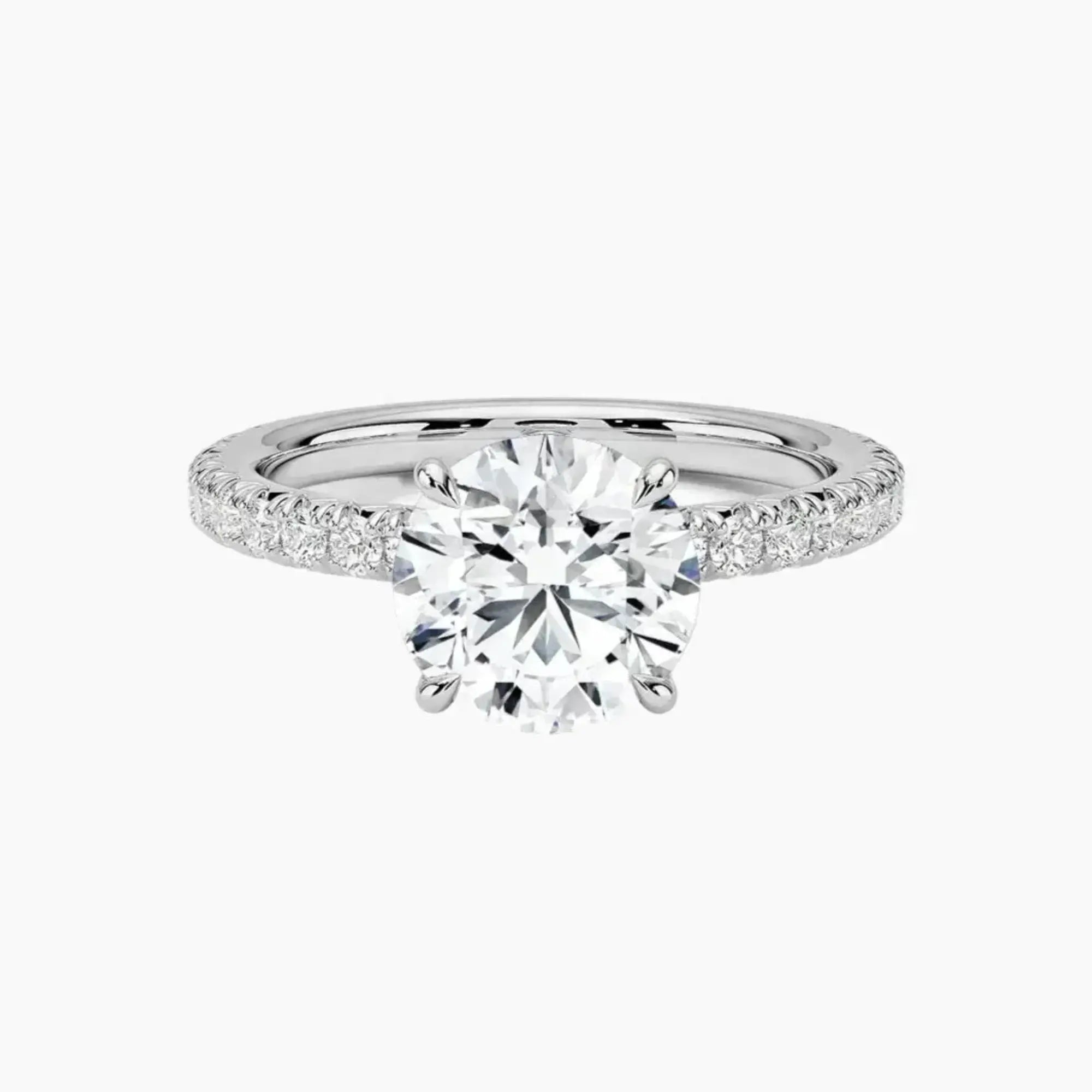 OBSER098 - Irina Solitaire Round engagement ring setting view 1