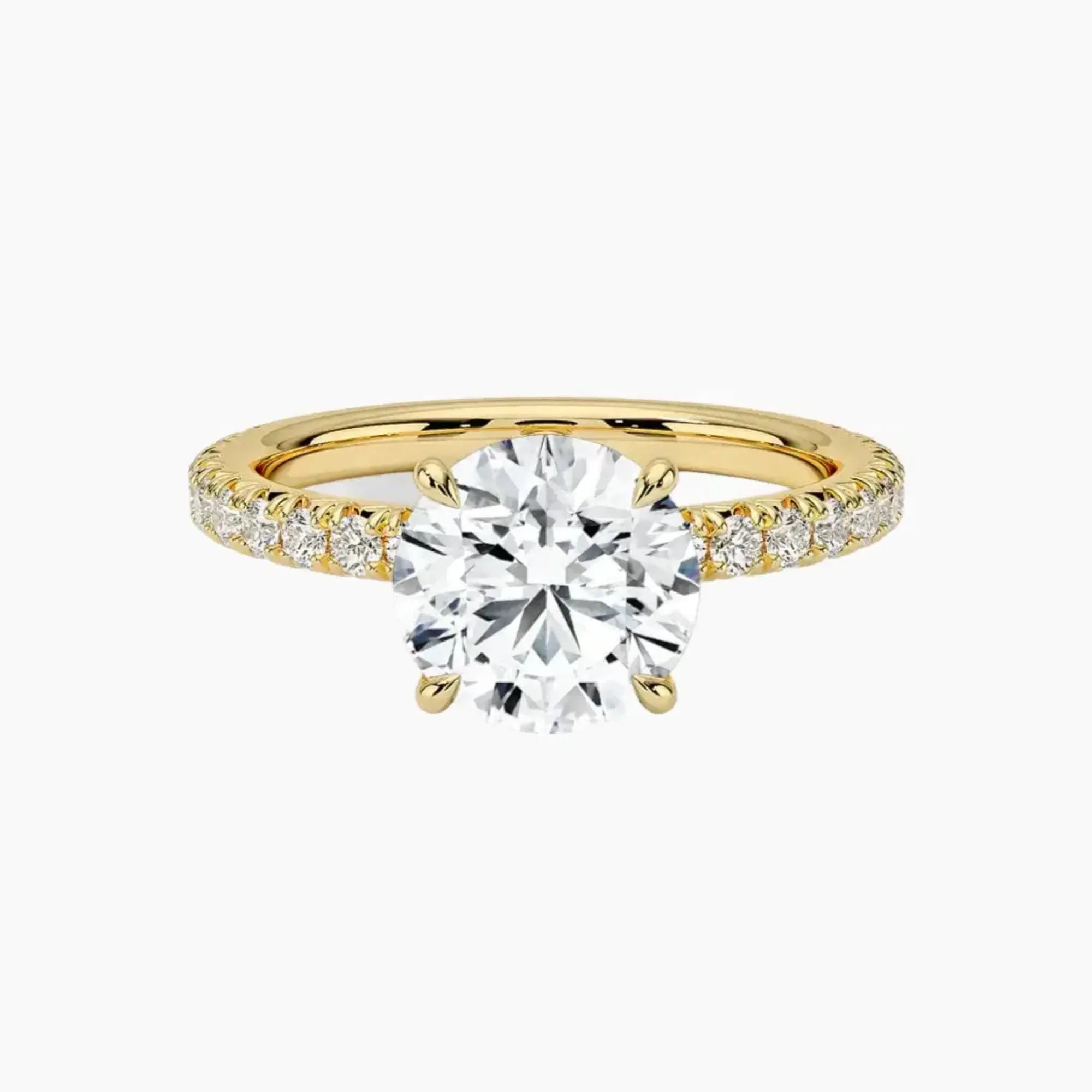 OBSER098 - Irina Solitaire Round engagement ring setting view 7