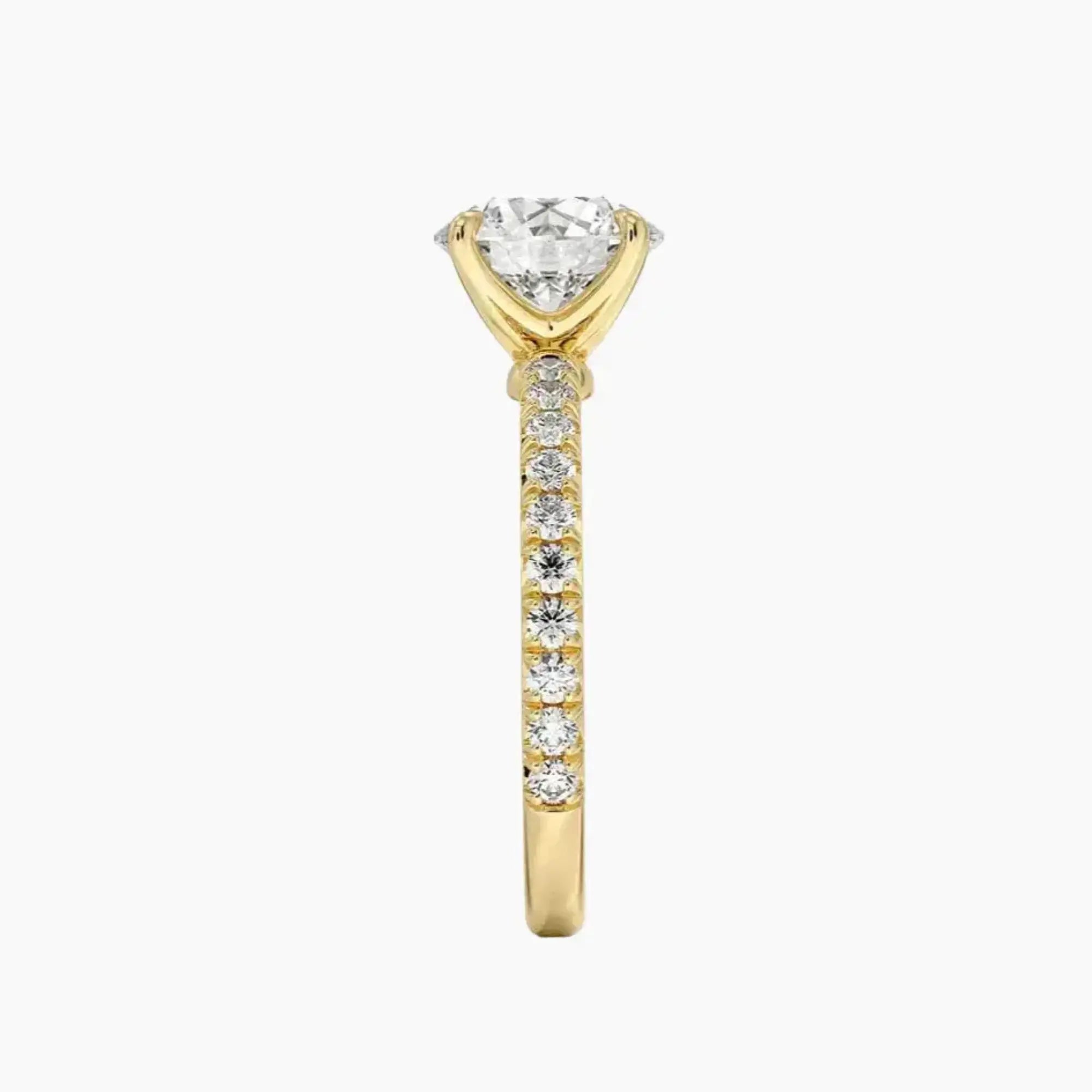 OBSER098 - Irina Solitaire Round engagement ring setting view 9