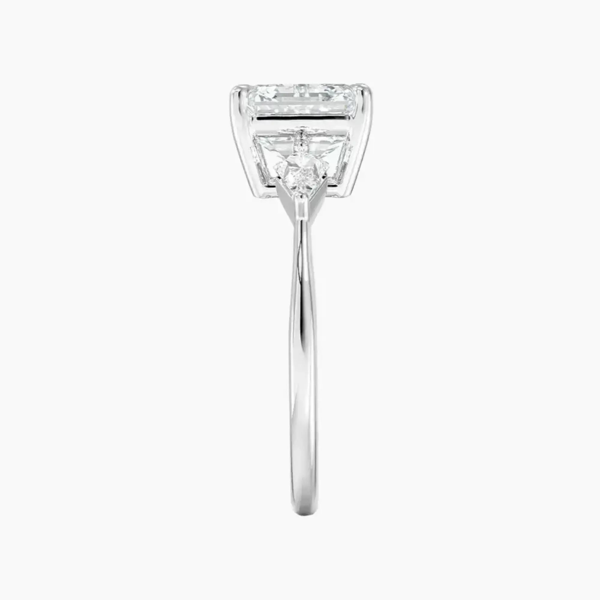 OBSER552 - Isolde Three Stone Asscher engagement ring setting view 3