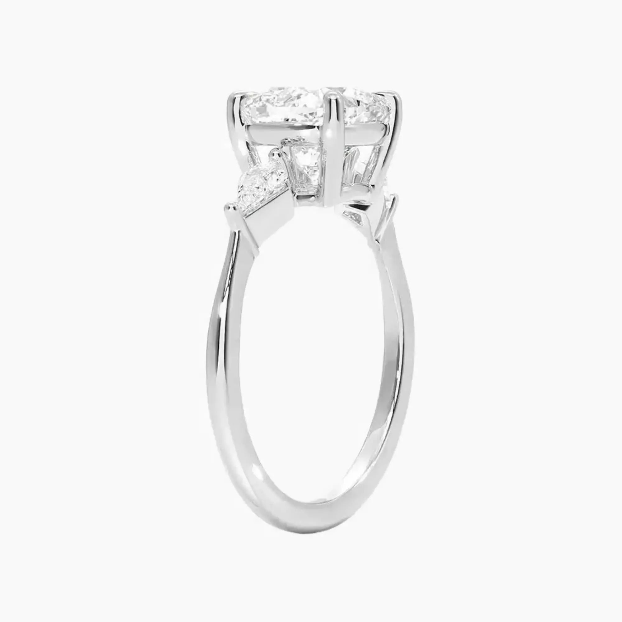 OBSER557 - Isolde Three Stone Cushion engagement ring setting view 2