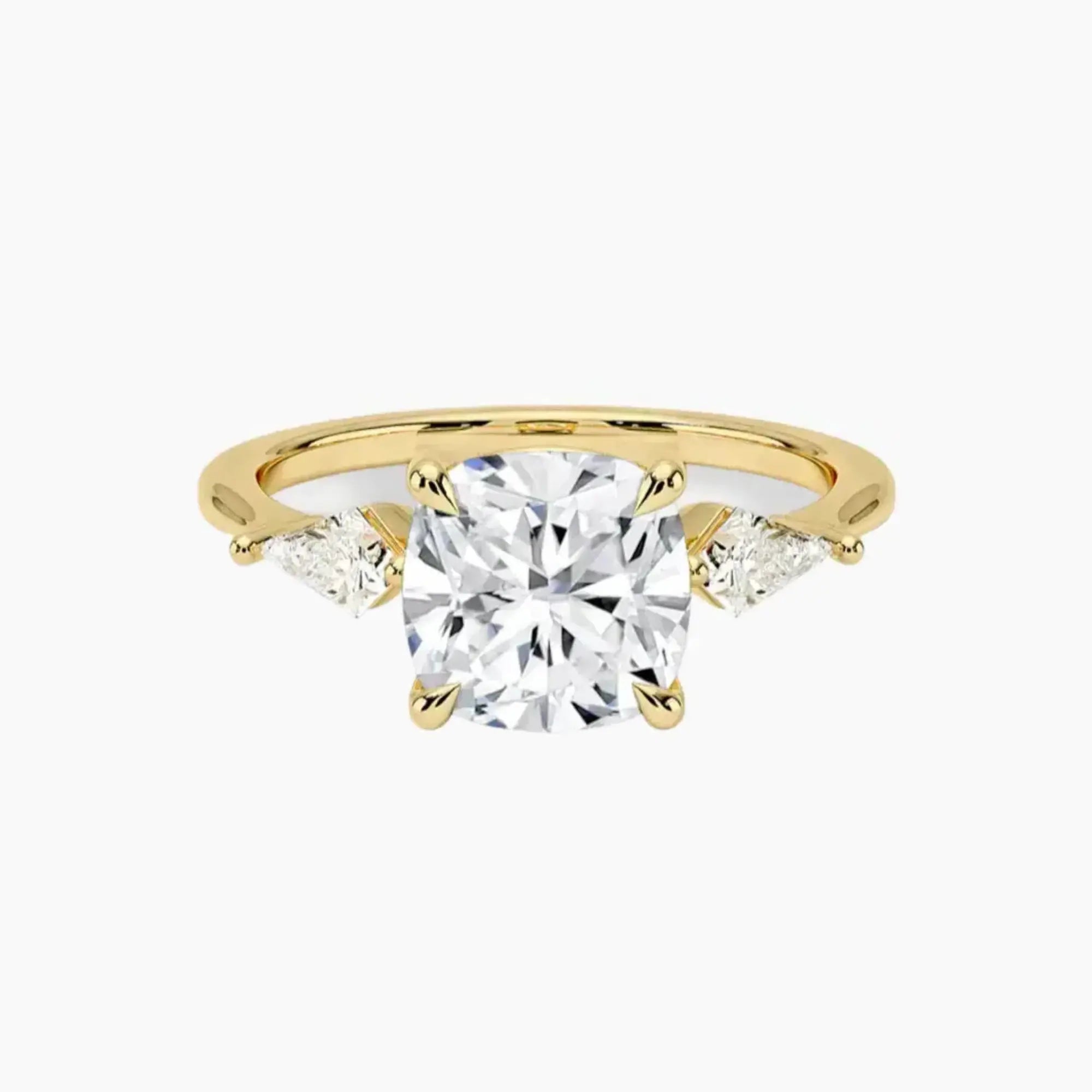 OBSER557 - Isolde Three Stone Cushion engagement ring setting view 7