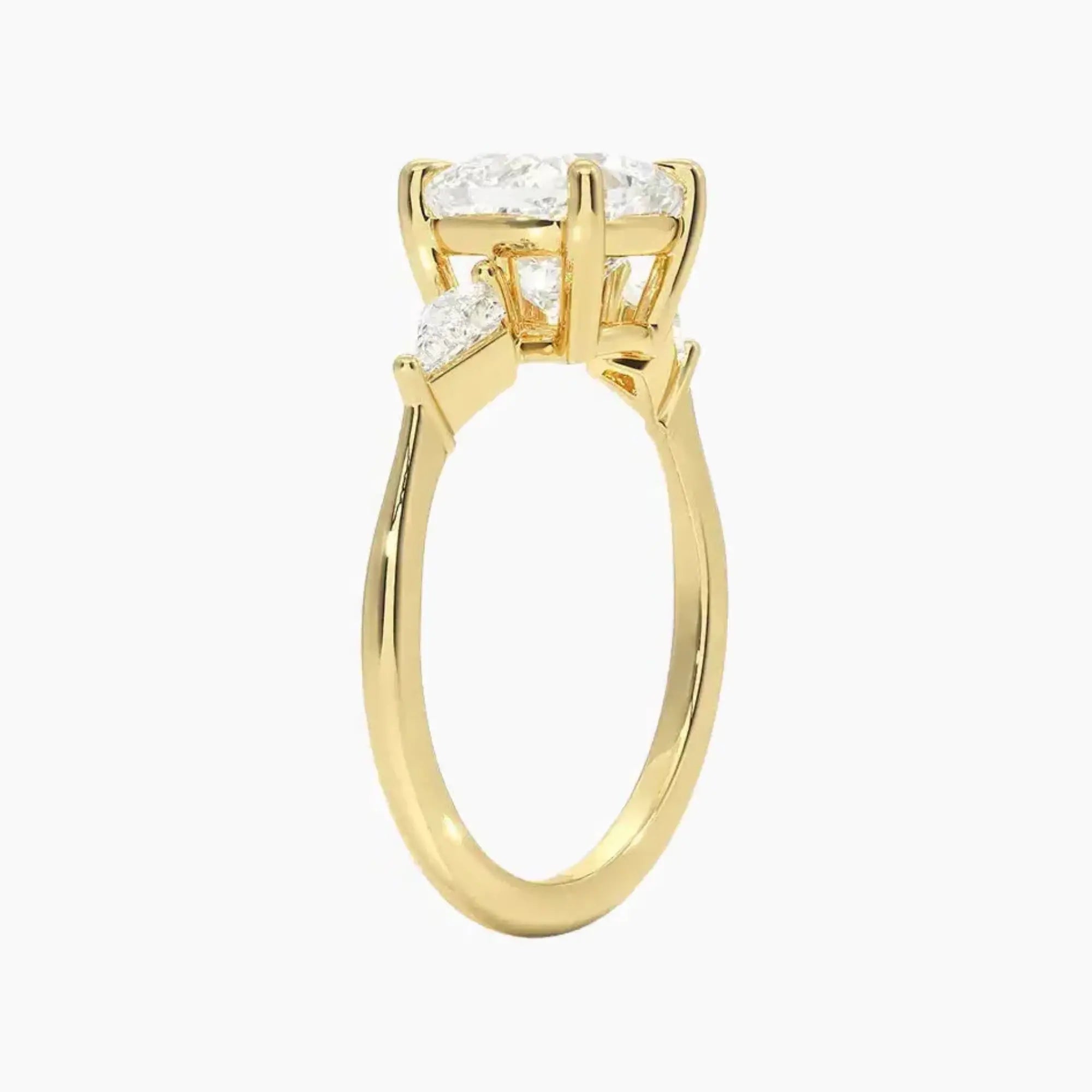 OBSER557 - Isolde Three Stone Cushion engagement ring setting view 8
