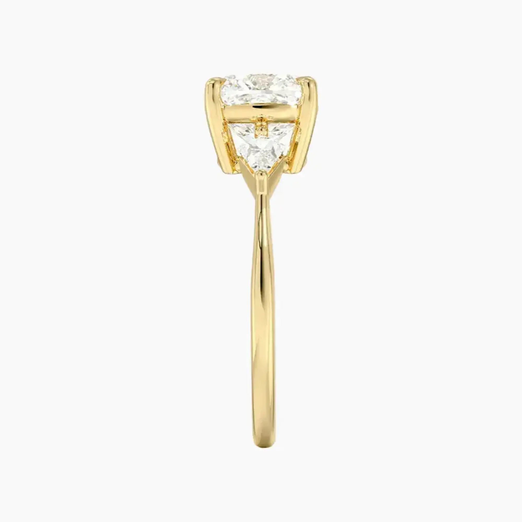 OBSER557 - Isolde Three Stone Cushion engagement ring setting view 9