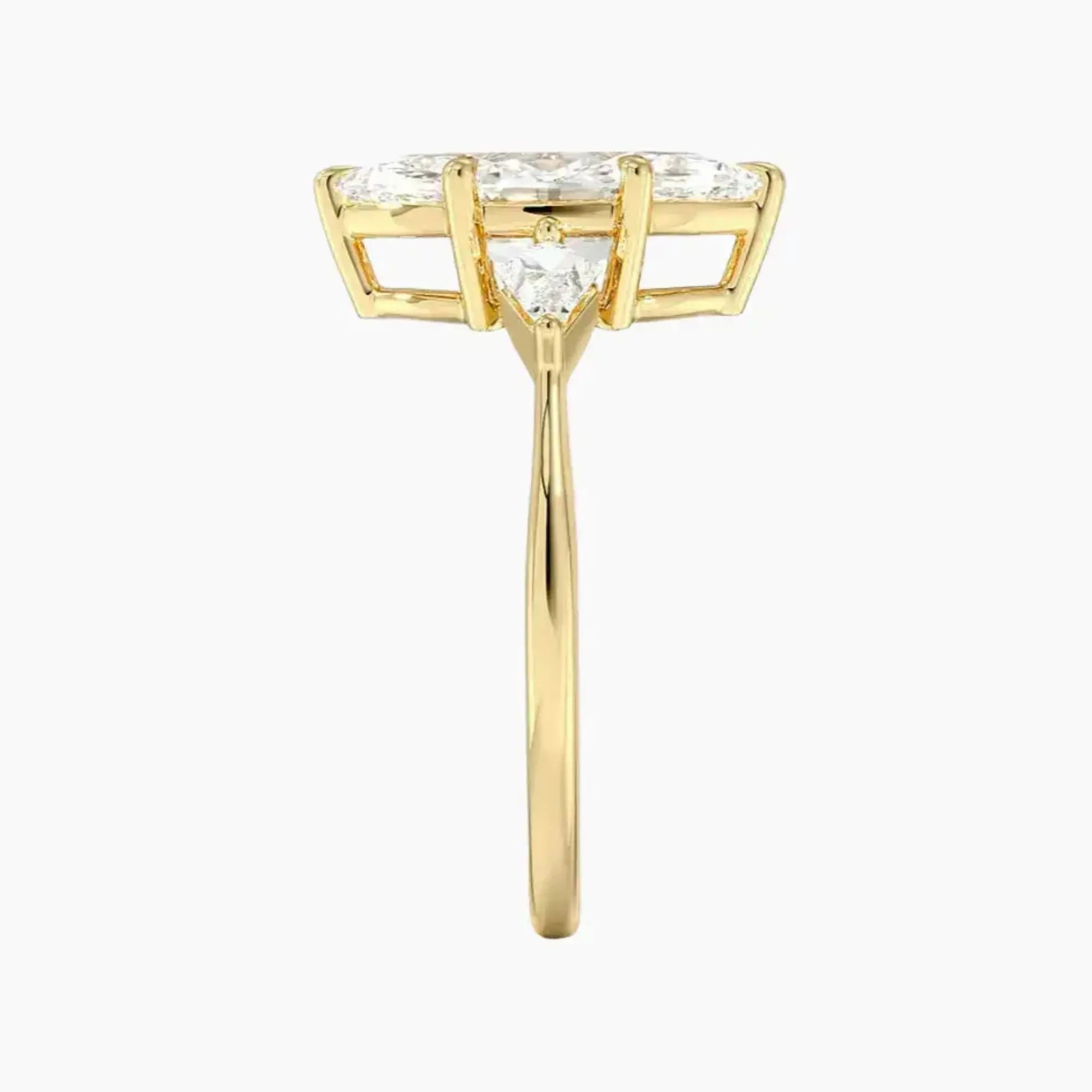 OBSER553 - Isolde Three Stone Marquise engagement ring setting view 9