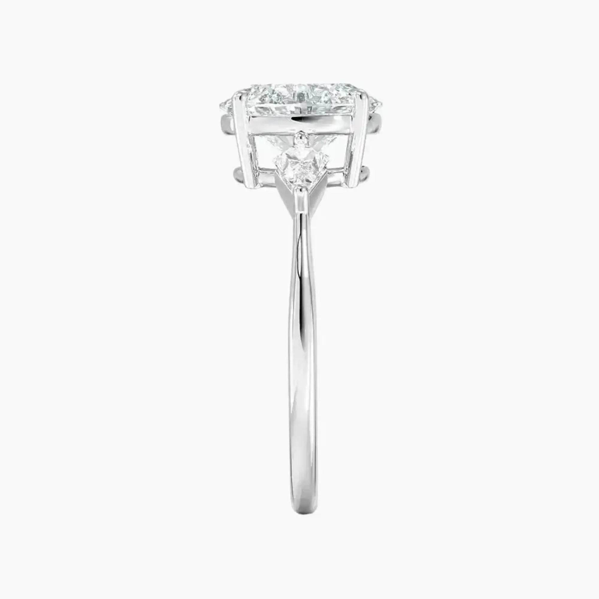 OBSER558 - Isolde Three Stone Oval engagement ring setting view 3