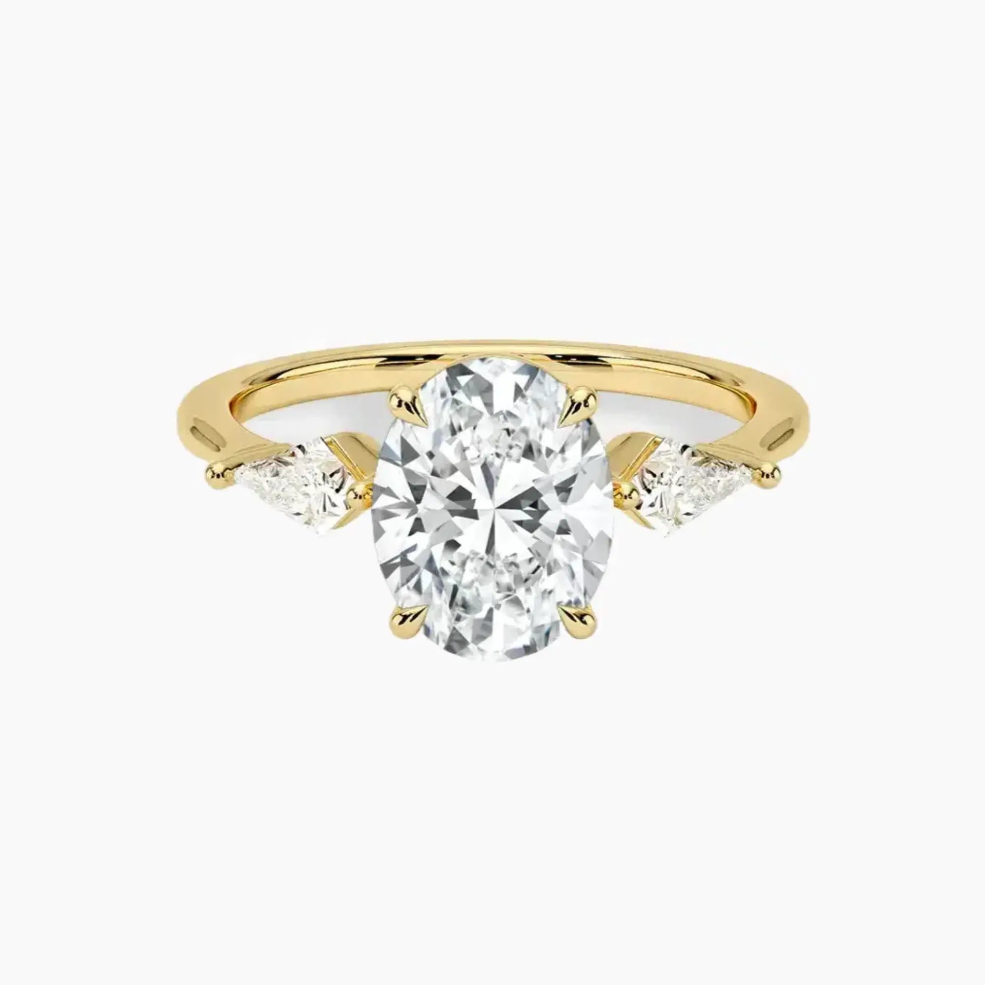 OBSER558 - Isolde Three Stone Oval engagement ring setting view 7