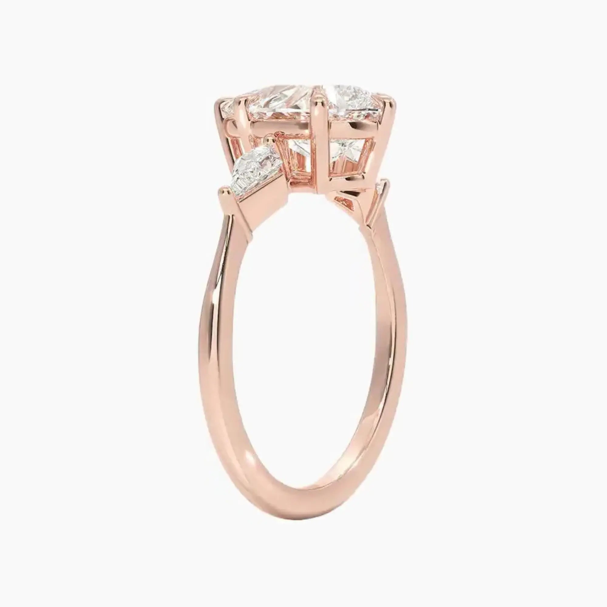 OBSER556 - Isolde Three Stone Pear engagement ring setting view 5