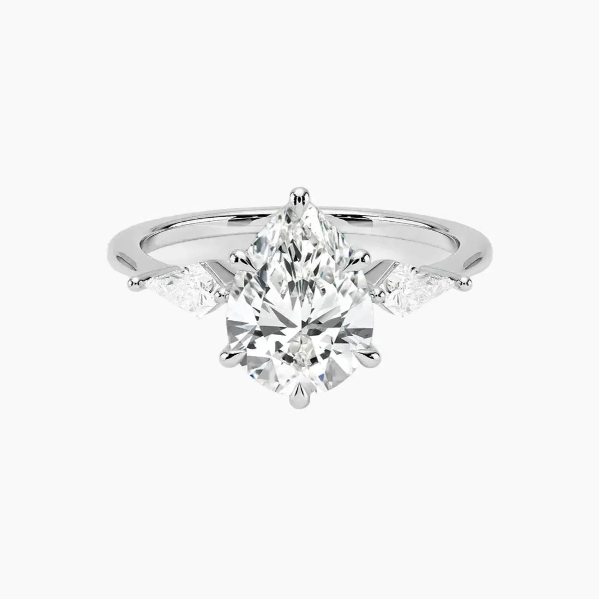 OBSER556 - Isolde Three Stone Pear engagement ring setting view 1