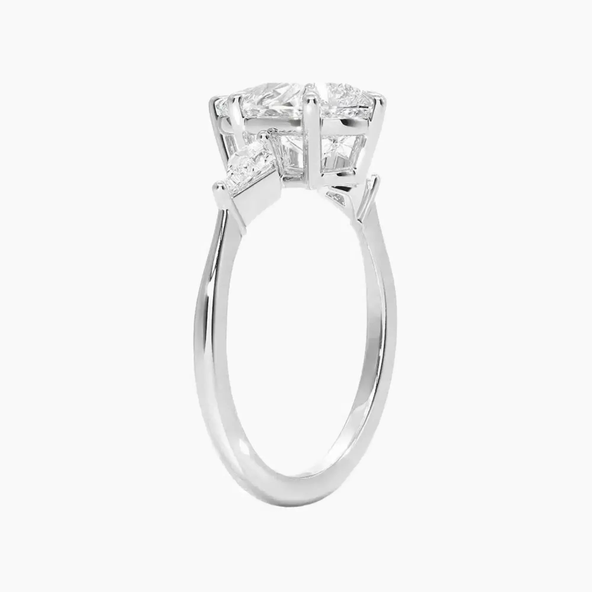 OBSER556 - Isolde Three Stone Pear engagement ring setting view 2