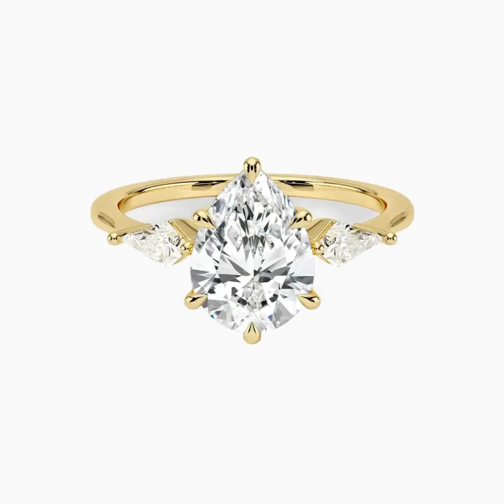 OBSER556 - Isolde Three Stone Pear engagement ring setting view 7