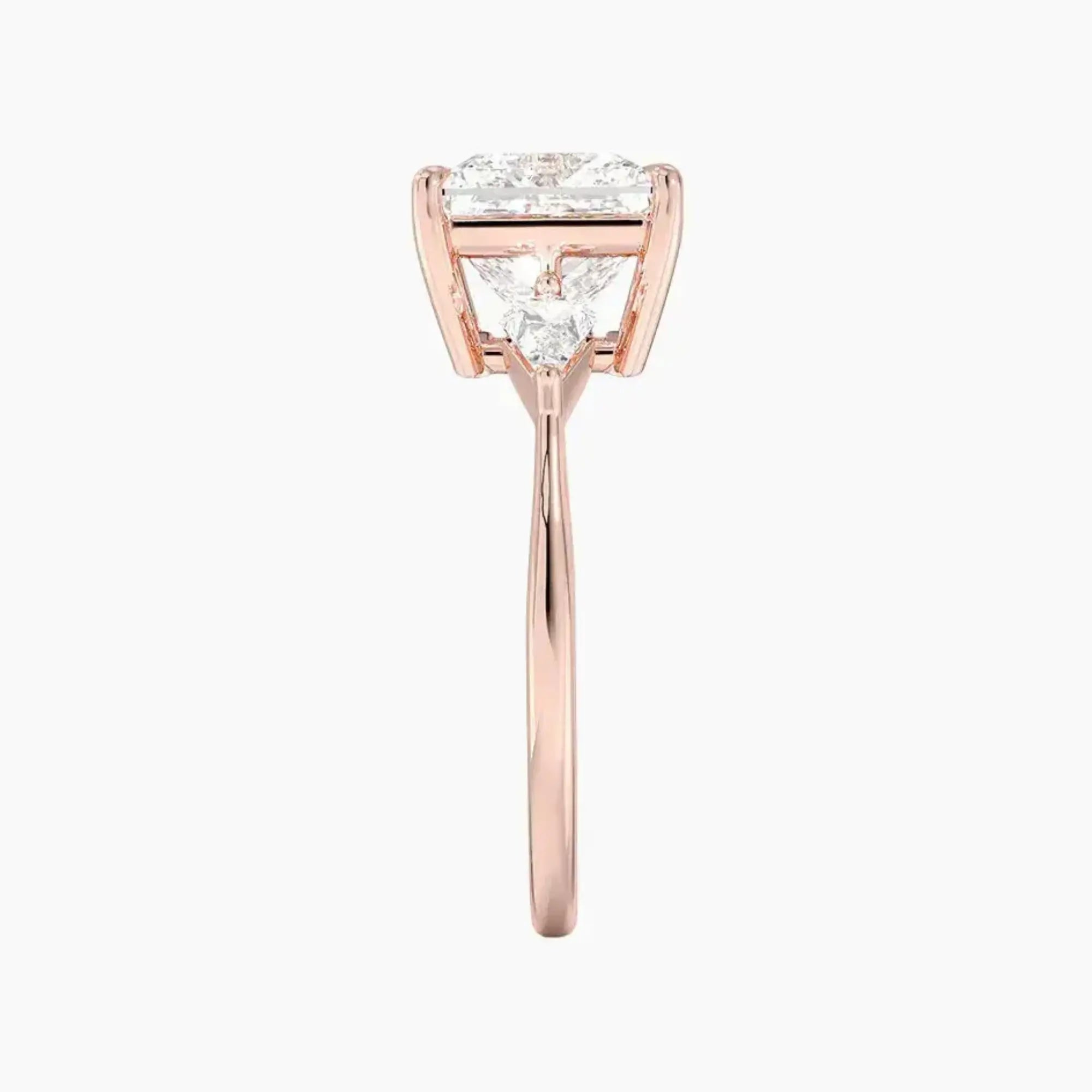 OBSER555 - Isolde Three Stone Princess engagement ring setting view 6