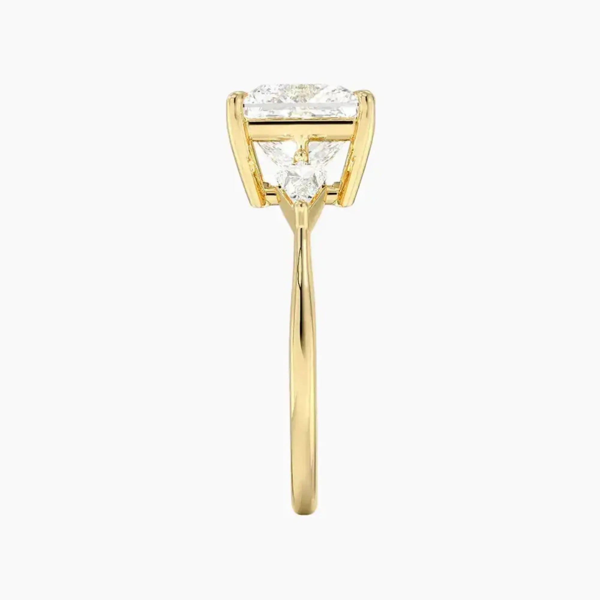 OBSER555 - Isolde Three Stone Princess engagement ring setting view 9