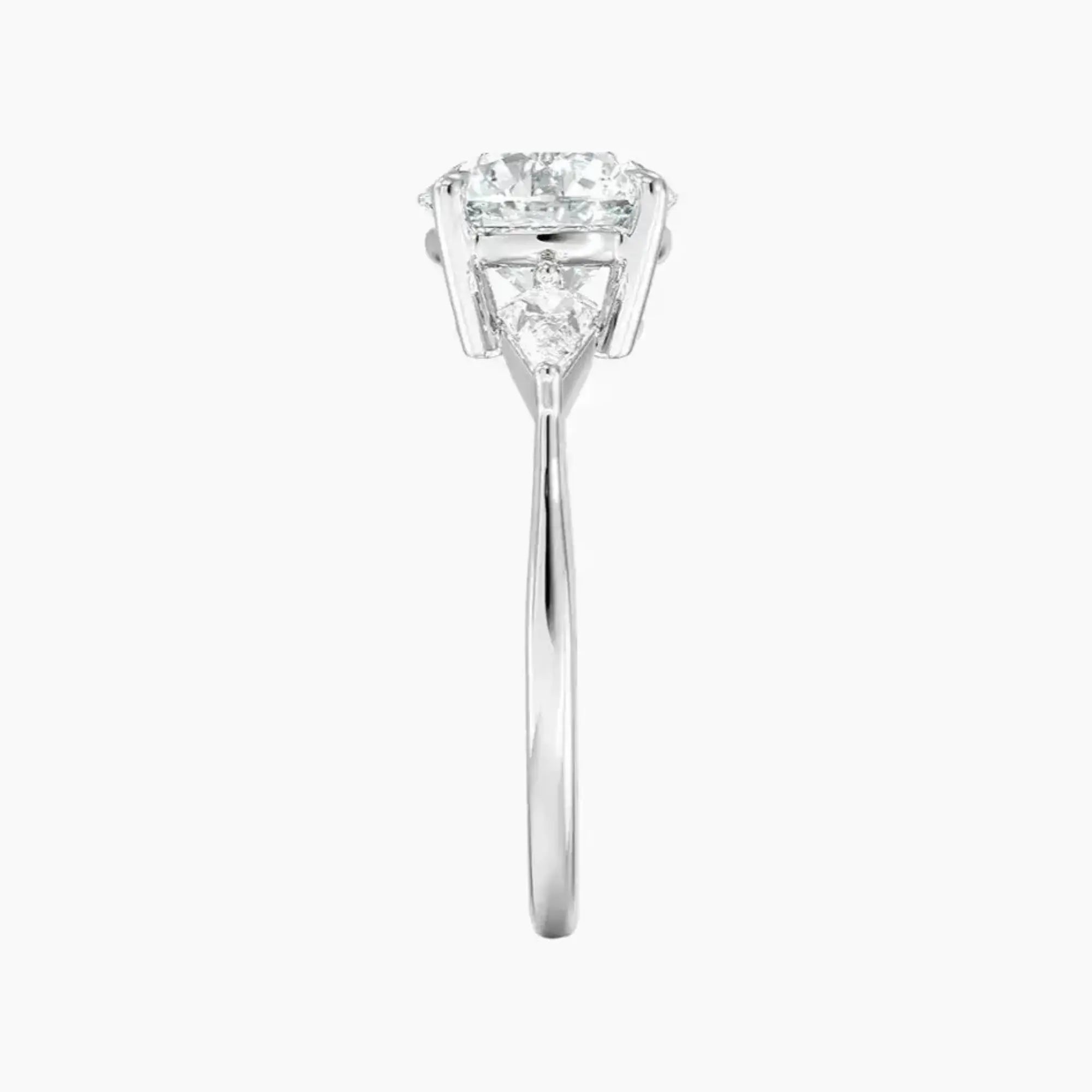 OBSER559 - Isolde Three Stone Round engagement ring setting view 3