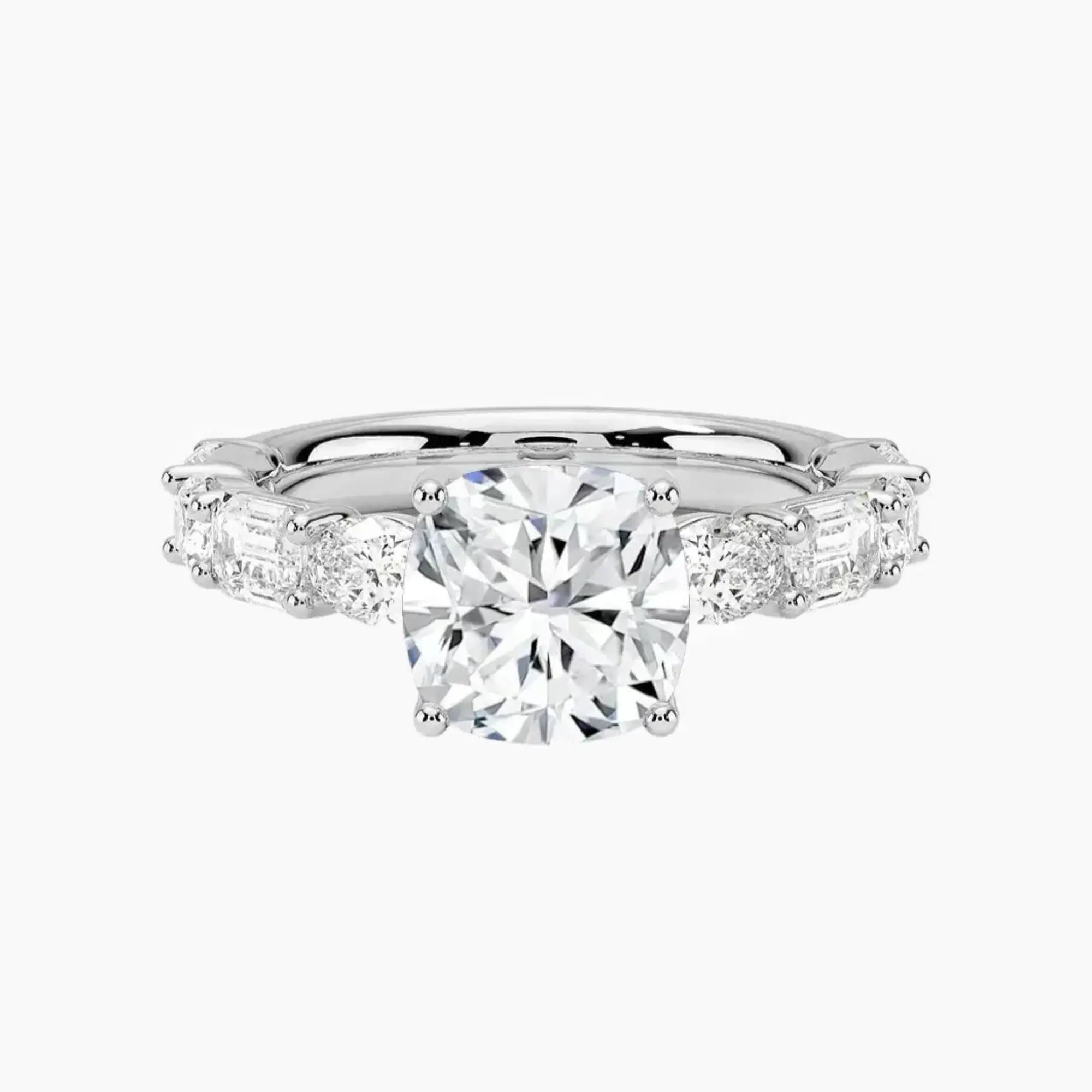 OBSER284 - Ariadne Cushion engagement ring setting view 1