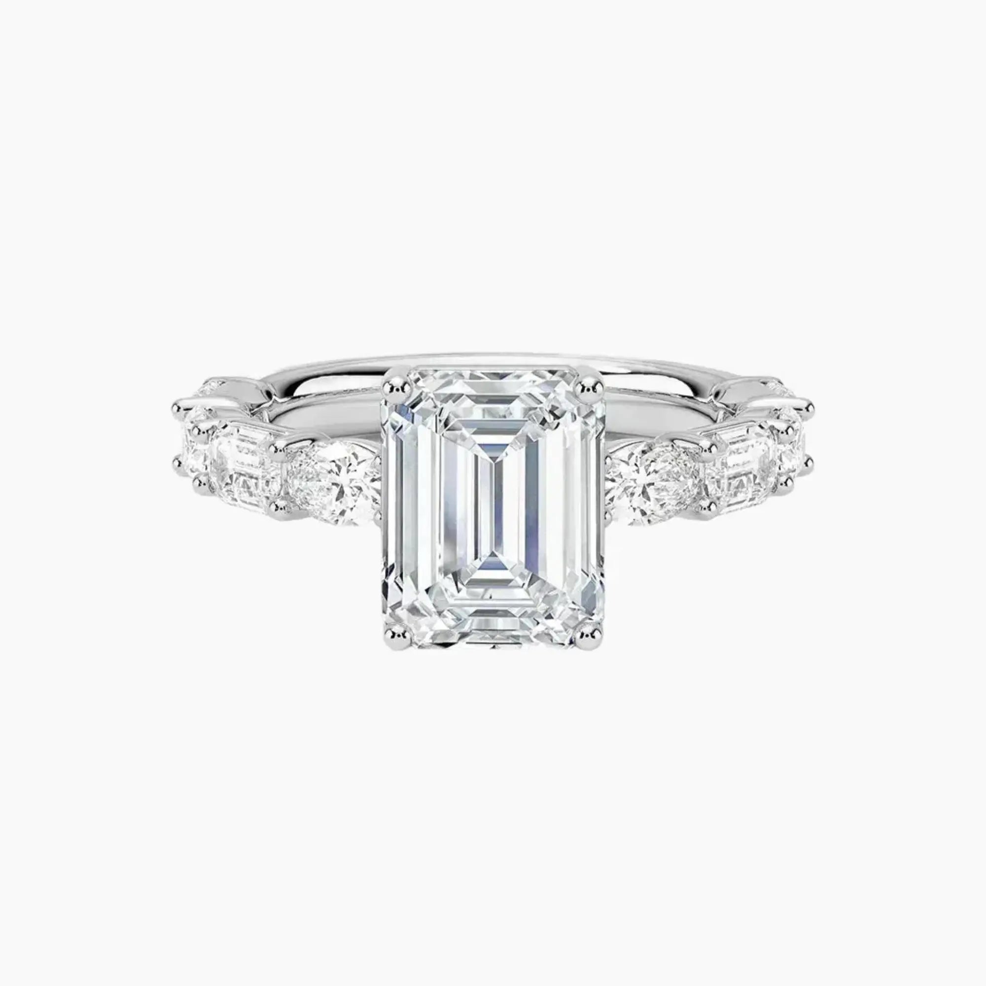 OBSER281 - Ariadne Emerald engagement ring setting view 1