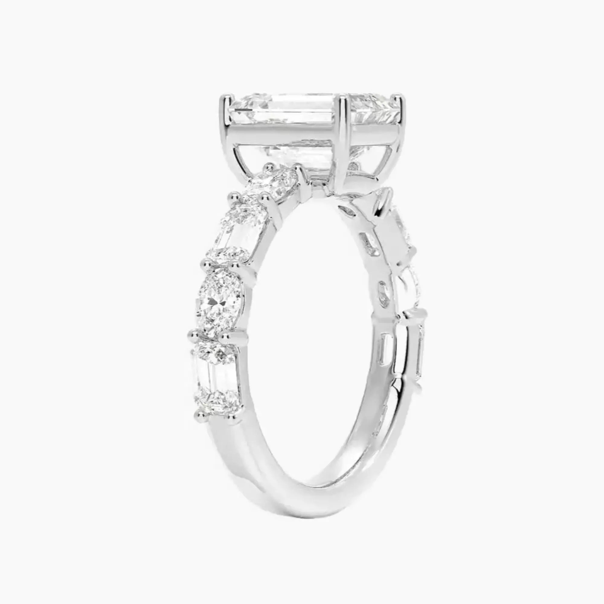 OBSER281 - Ariadne Emerald engagement ring setting view 2