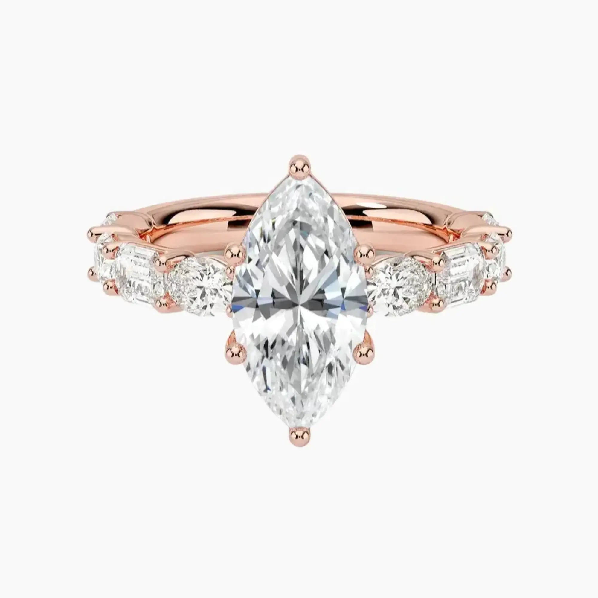 OBSER280 - Ariadne Marquise engagement ring setting view 4