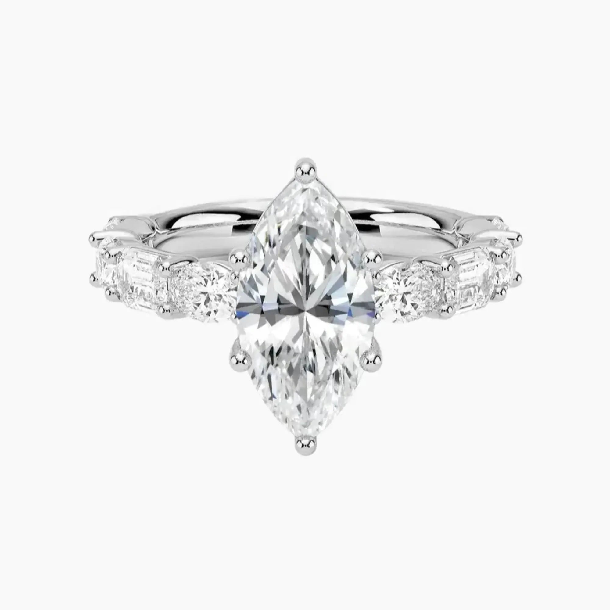 OBSER280 - Ariadne Marquise engagement ring setting view 1