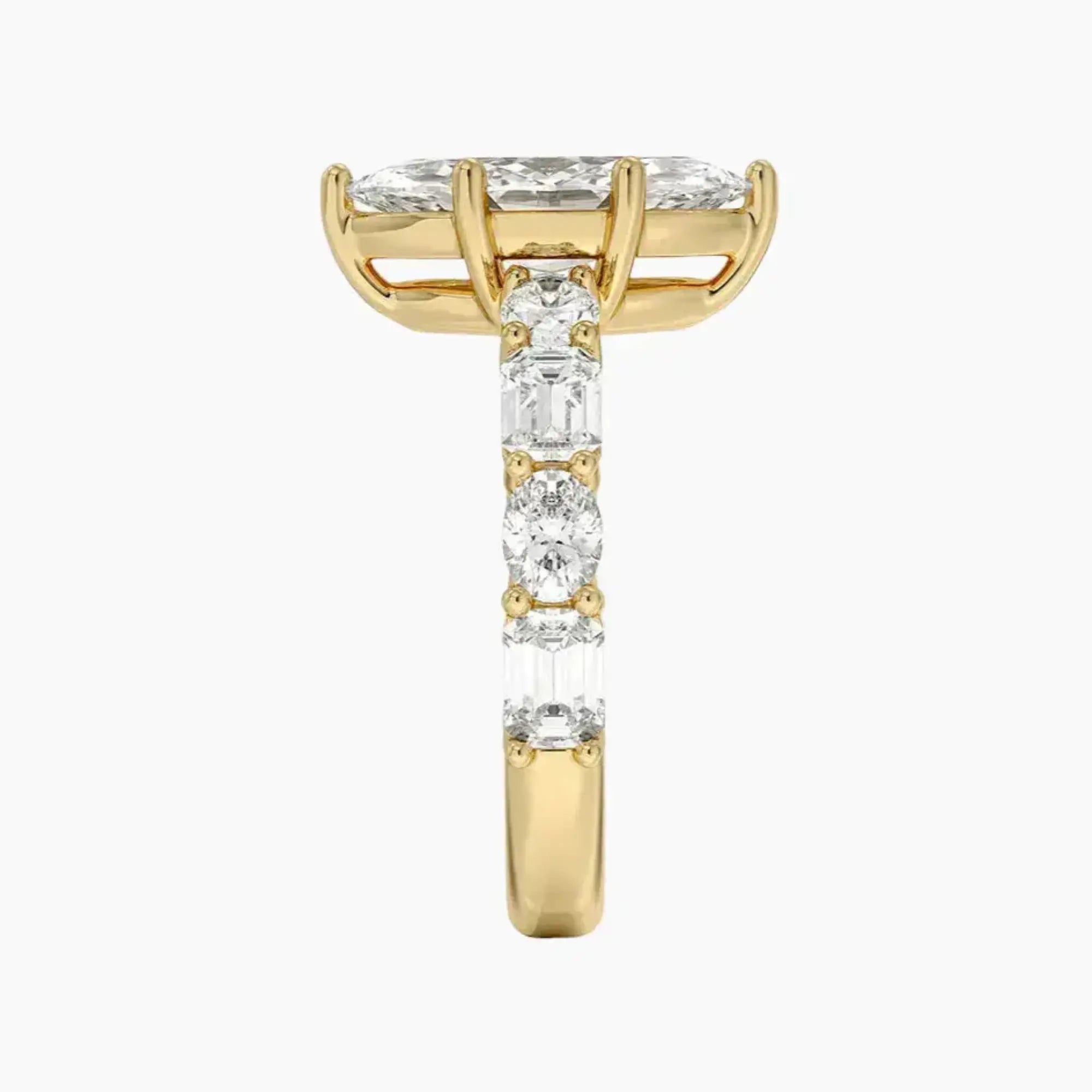 OBSER280 - Ariadne Marquise engagement ring setting view 9