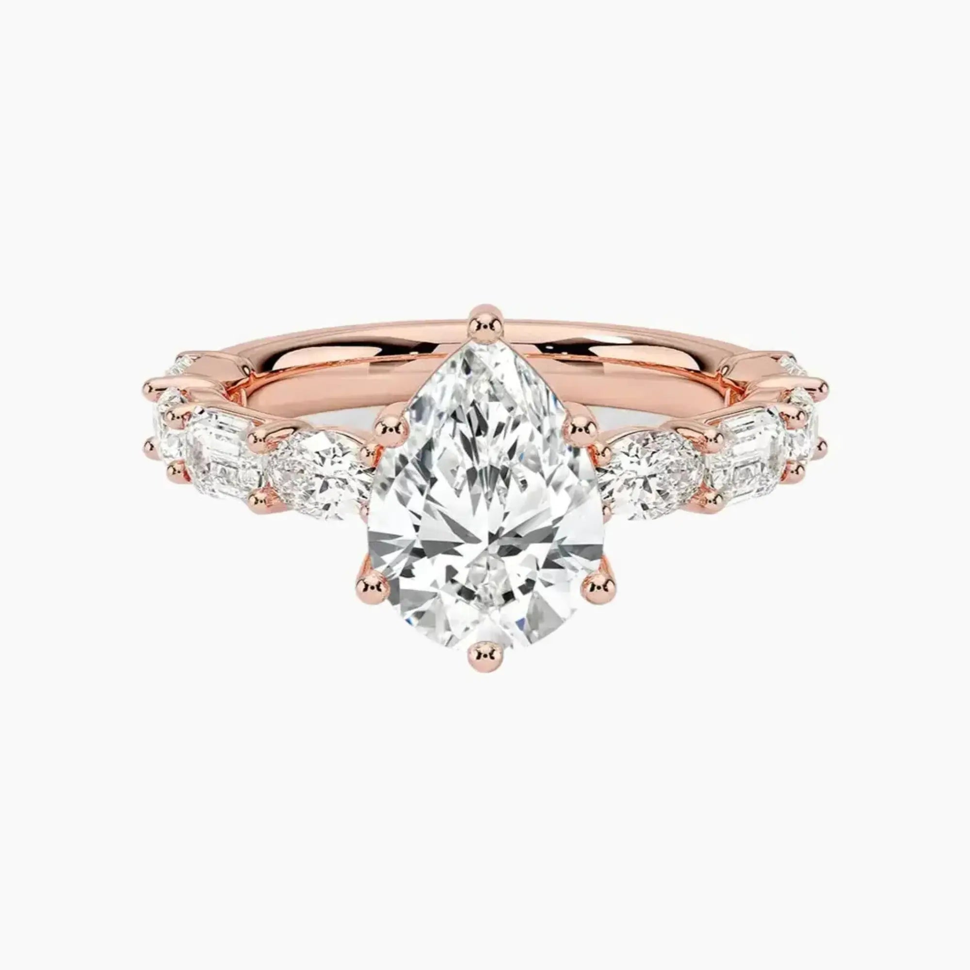 OBSER283 - Ariadne Pear engagement ring setting view 4