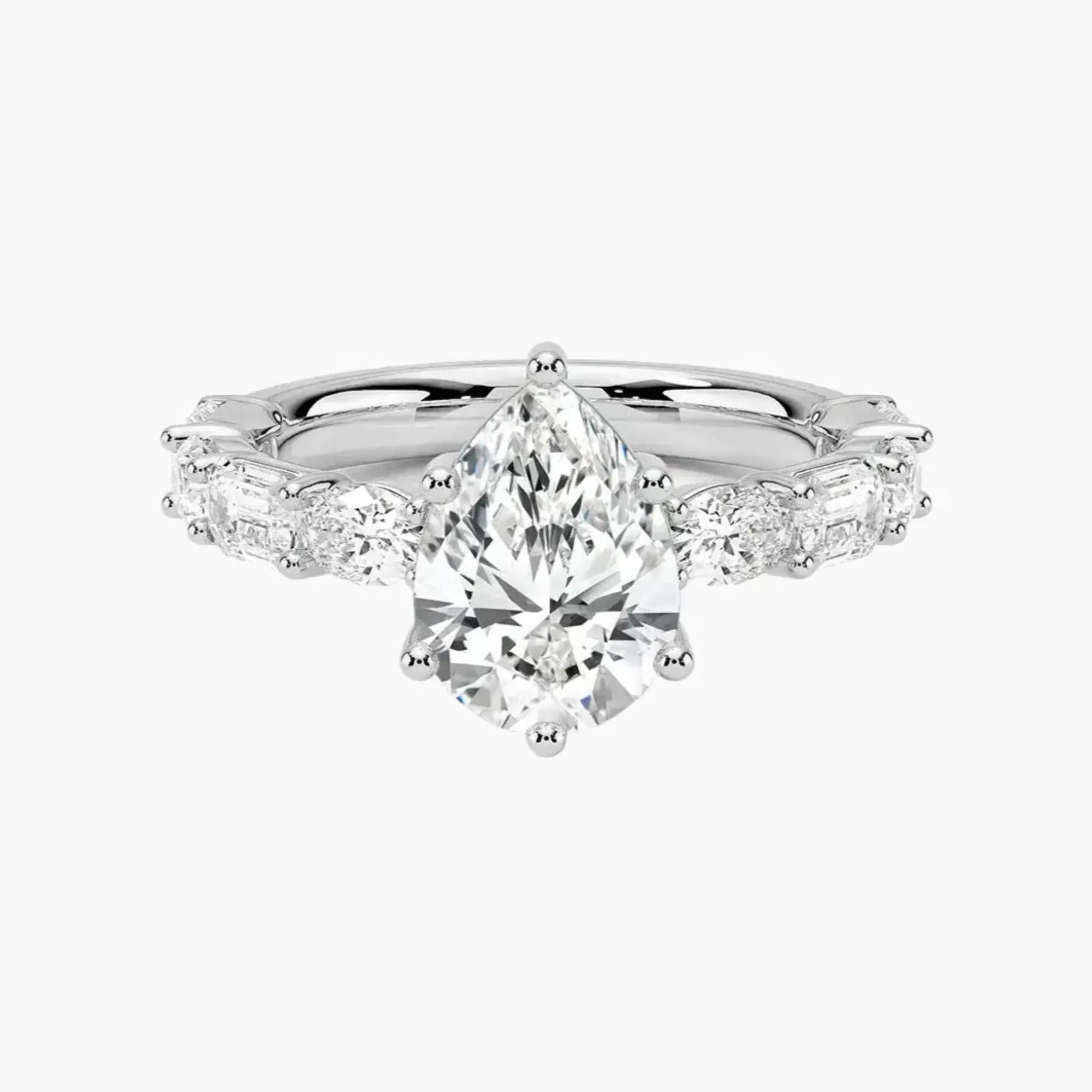 OBSER283 - Ariadne Pear engagement ring setting view 1