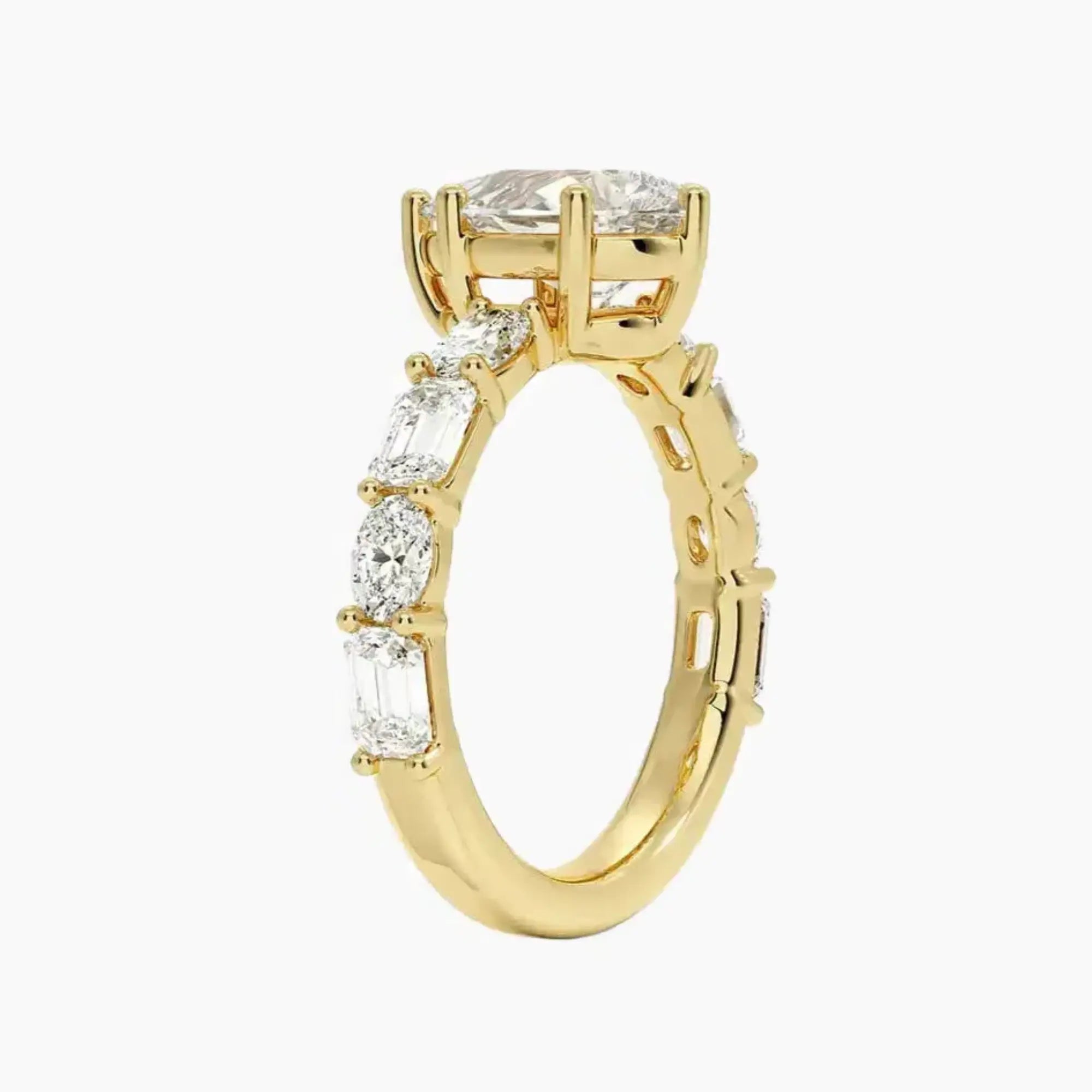 OBSER283 - Ariadne Pear engagement ring setting view 8
