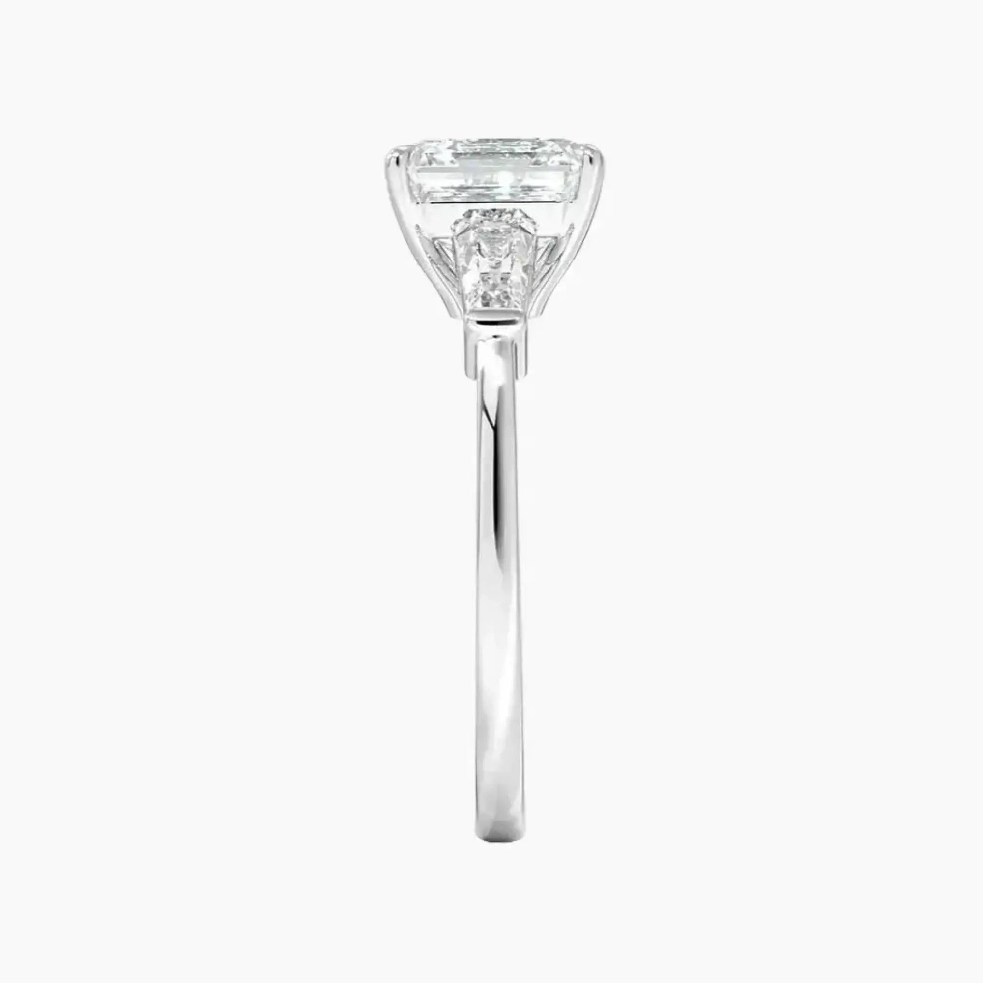 OBSER668 - Nyx Three Stone Asscher engagement ring setting view 3