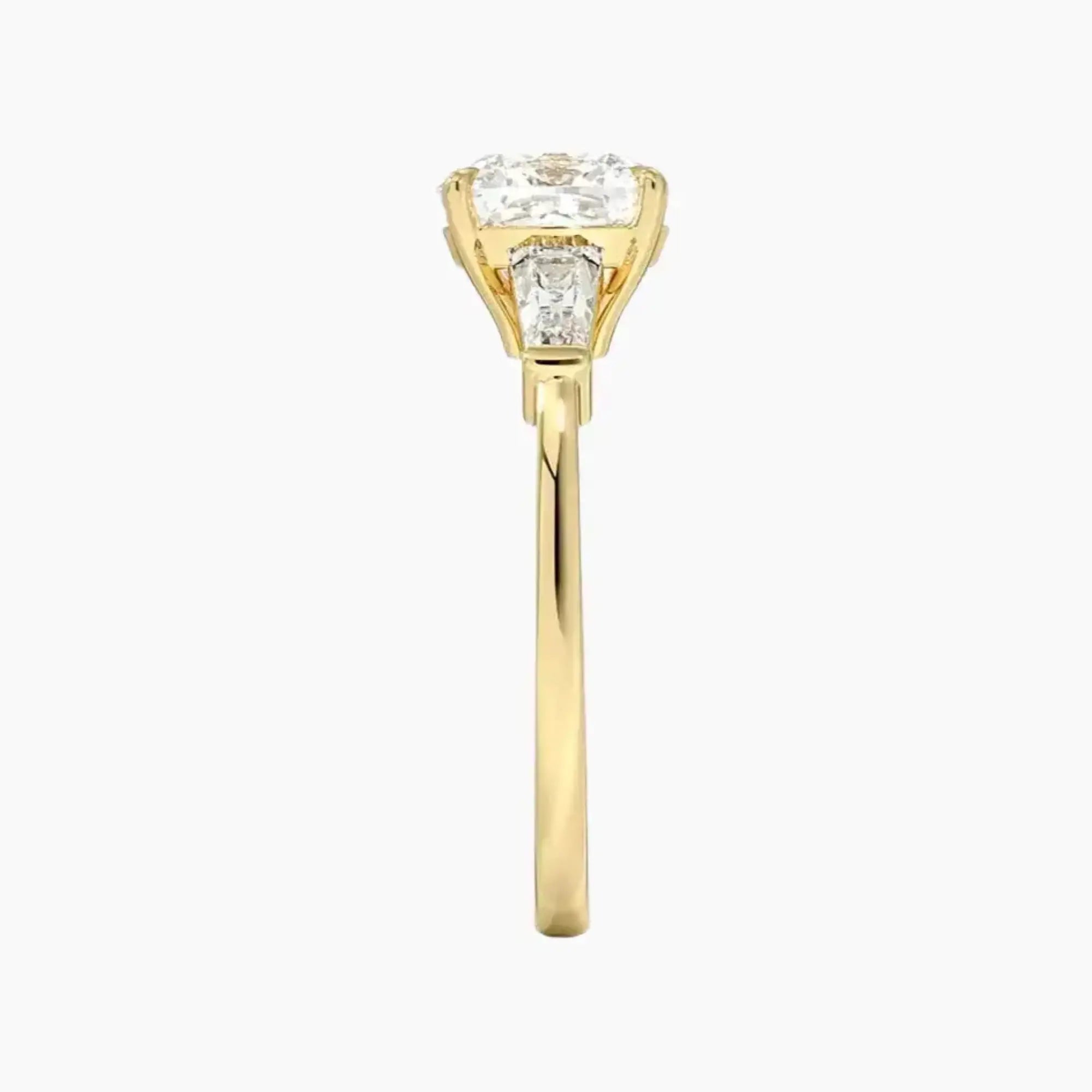 OBSER671 - Nyx Three Stone Cushion engagement ring setting view 9