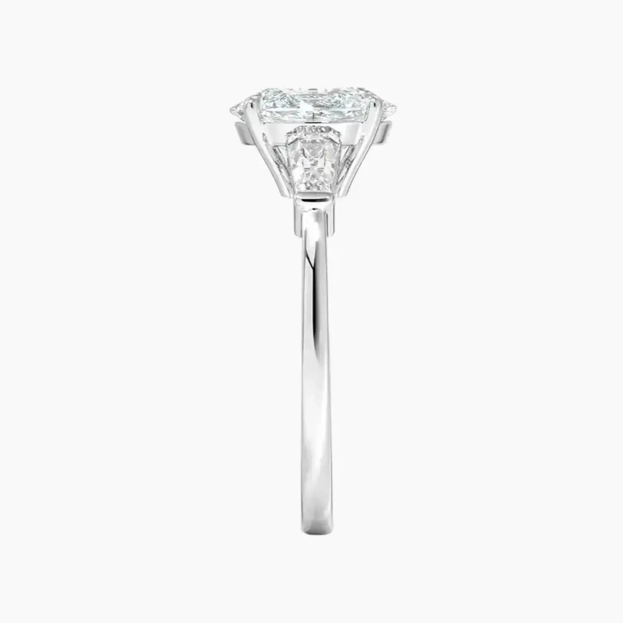 OBSER672 - Nyx Three Stone Oval engagement ring setting view 3